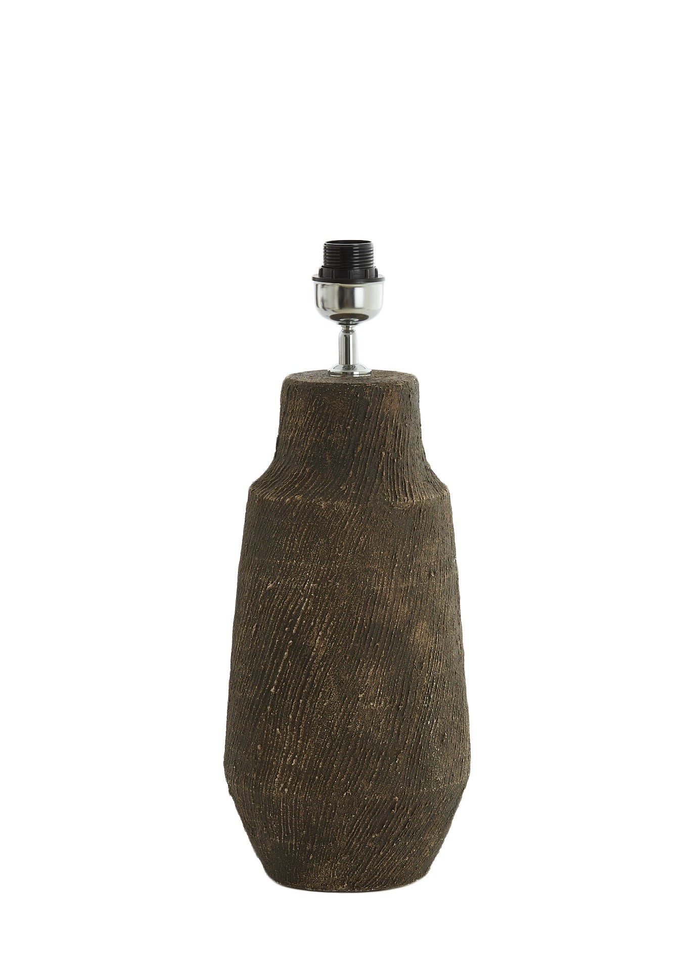 Pied de lampe Ø18,5x49,5 cm KIDIRA céramique brun foncé