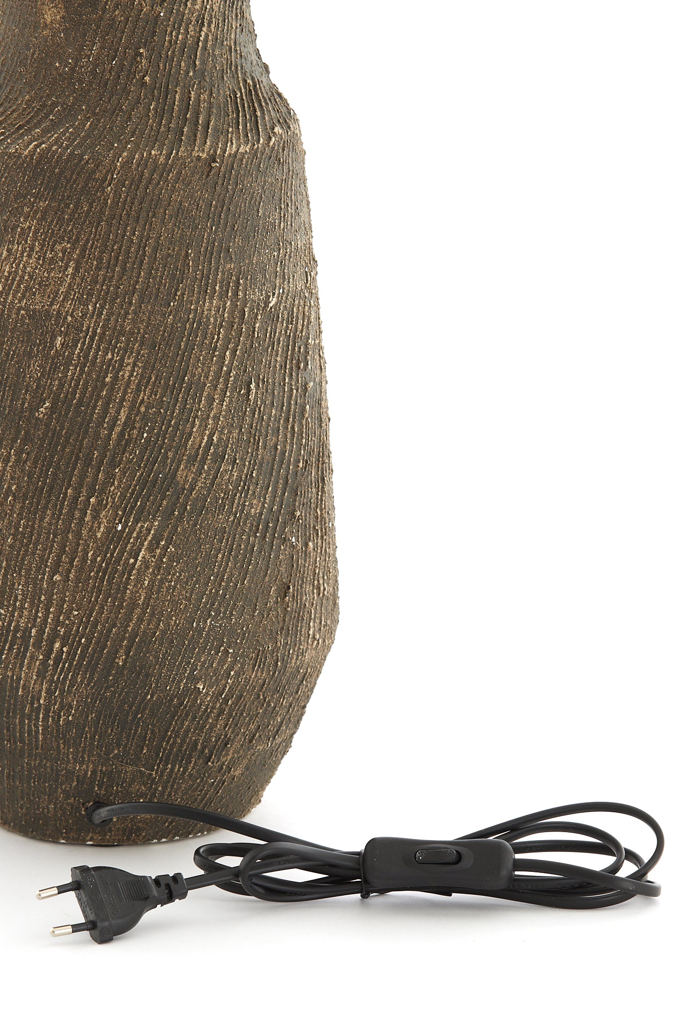 Pied de lampe Ø18,5x49,5 cm KIDIRA céramique brun foncé