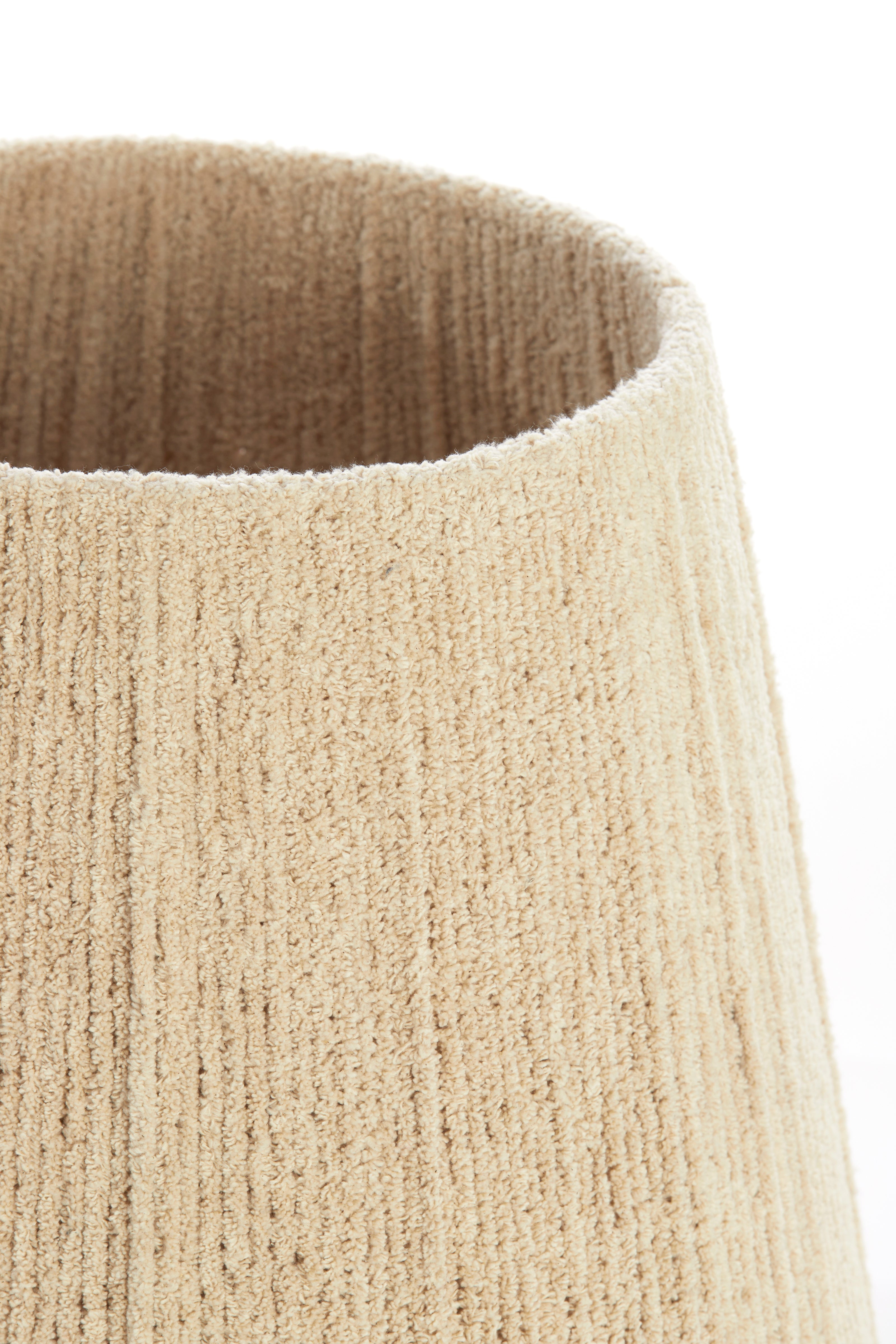 Abat-jour tambour 45-30-40 cm MEDANA chenille crème