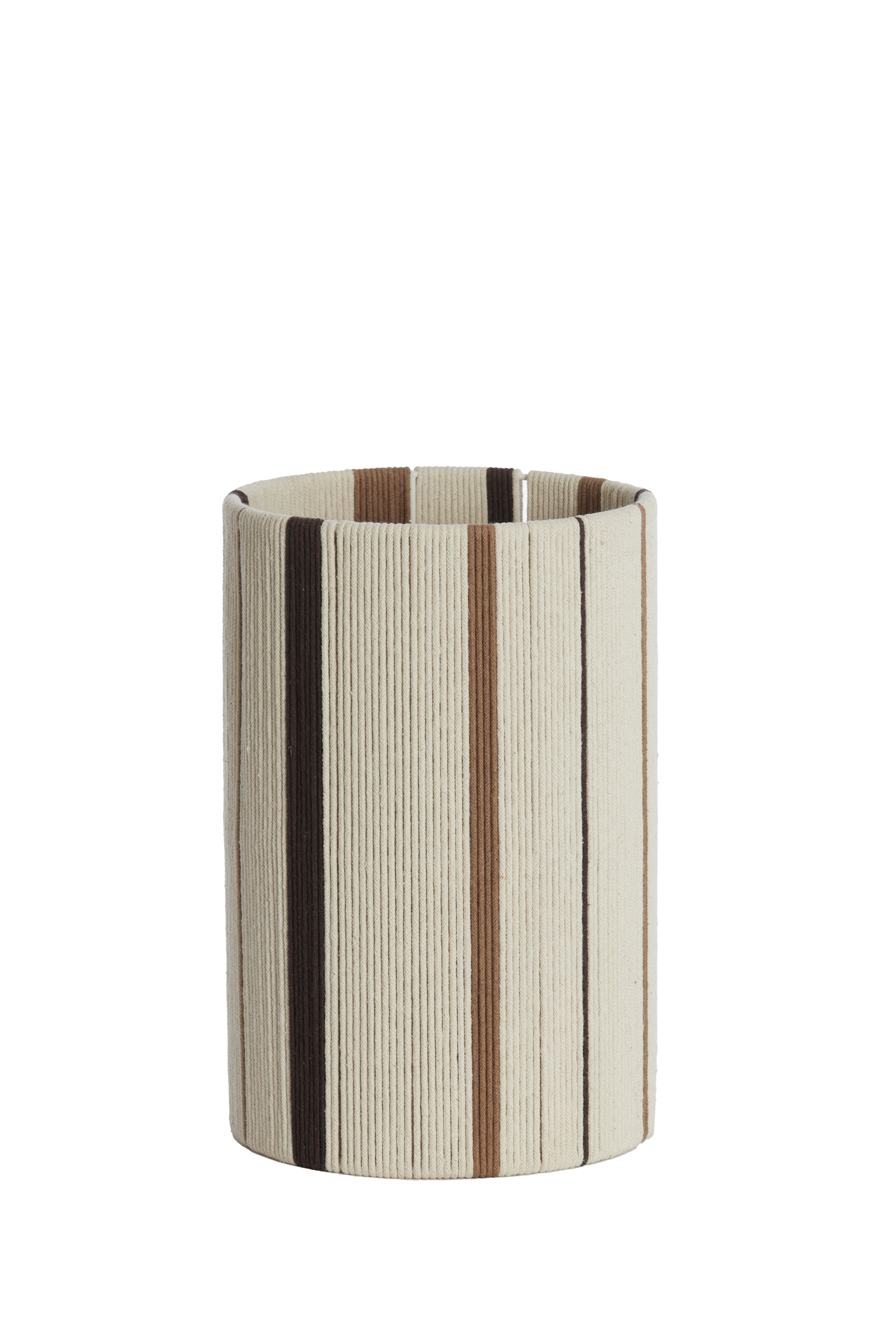 Abat-jour cylindre 20-20-30 cm MEDAN crème+brun+brun foncé