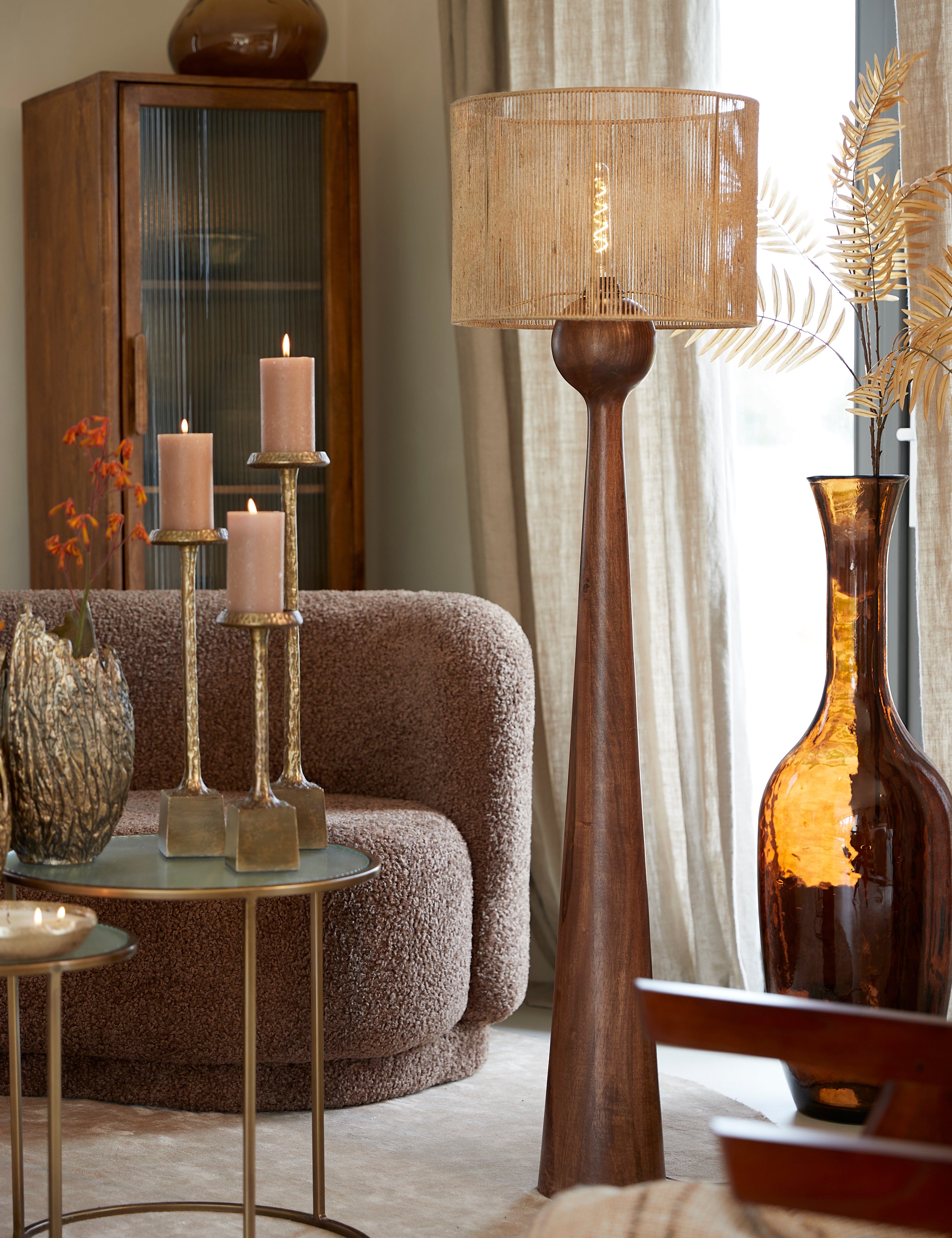 Abat-jour cylindre 40-40-30 cm TOSSA jute naturel