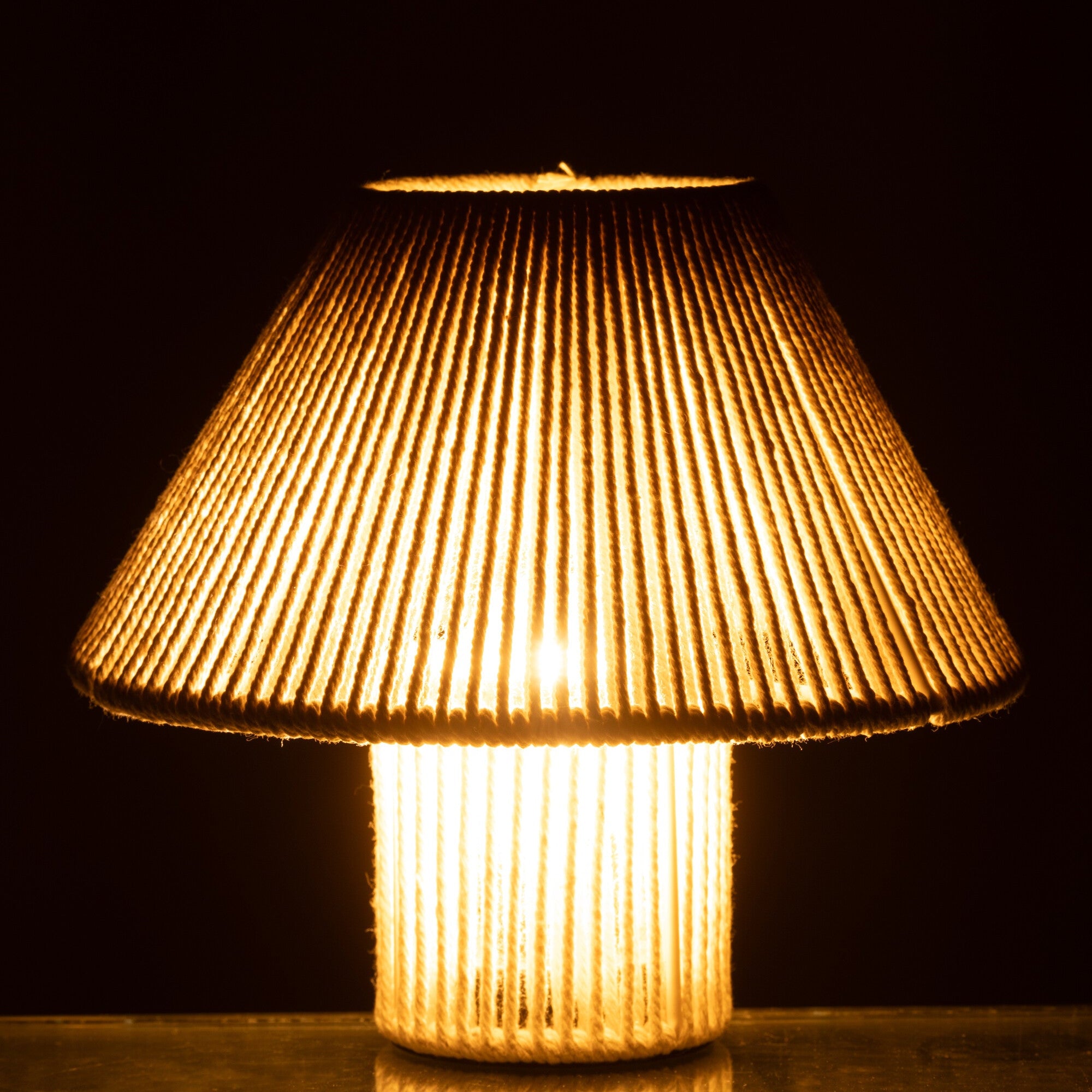 Lampe Led Metal/Coton Naturel