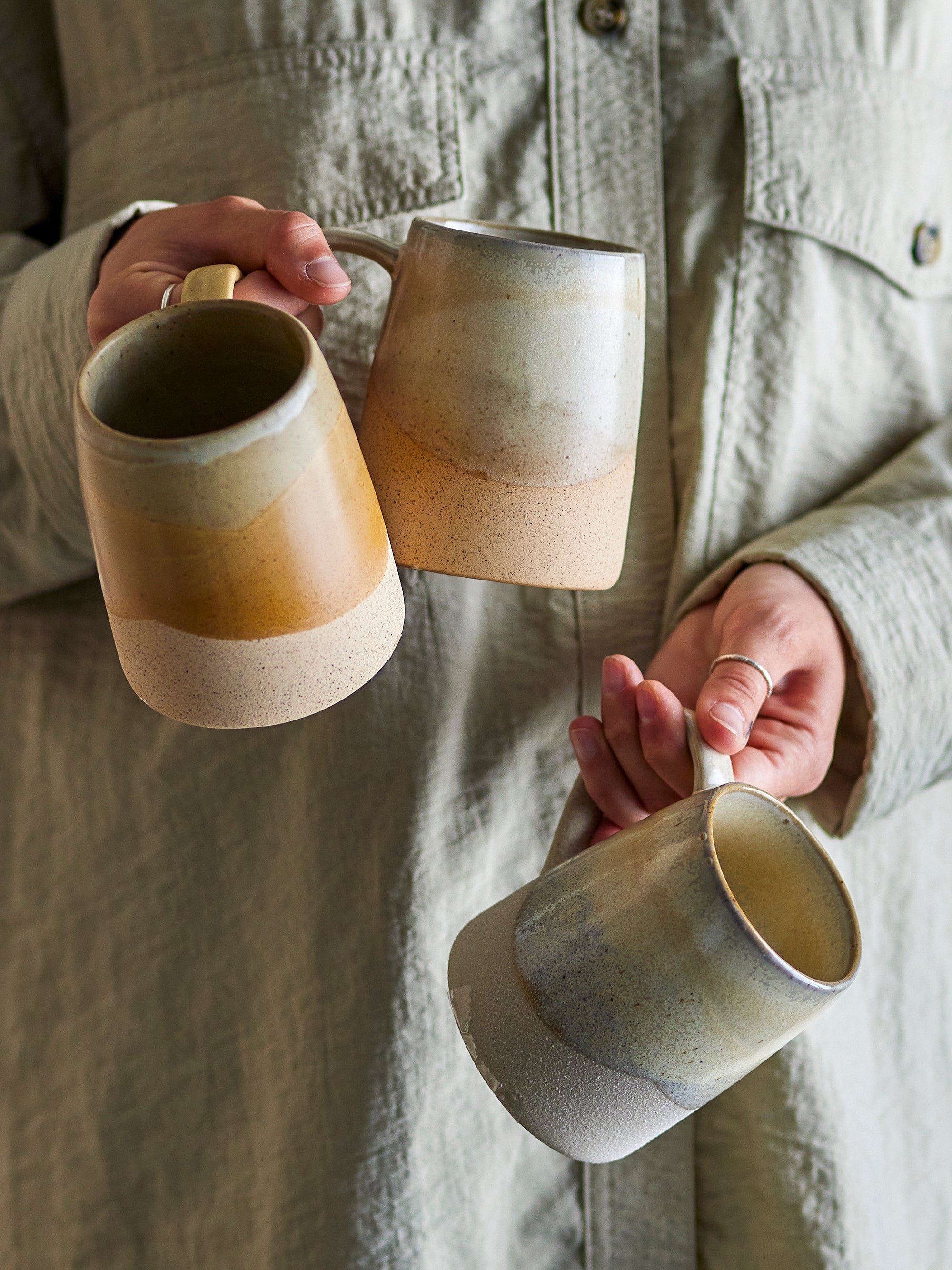 Soleia Mug Marron Lot de 3