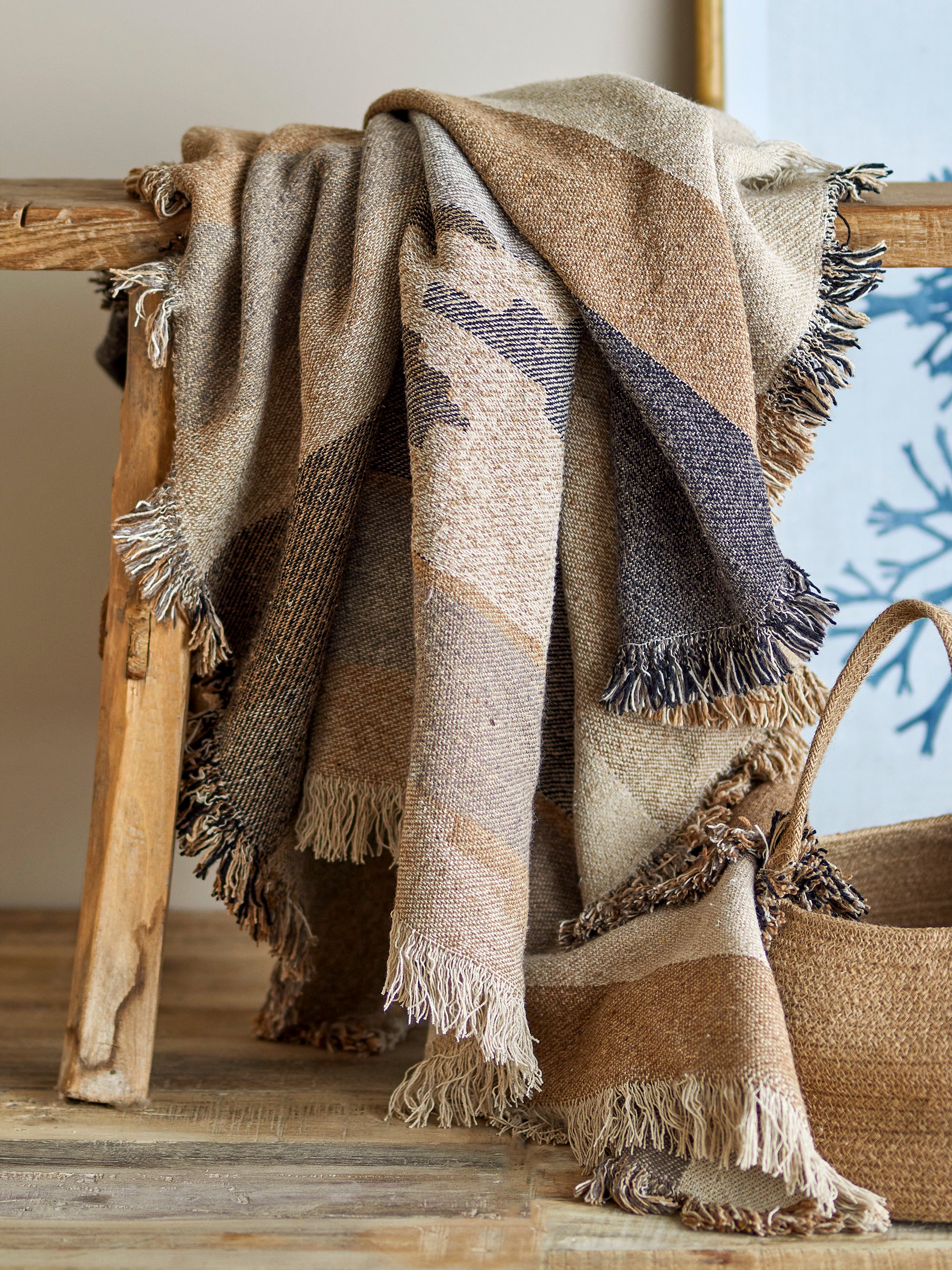 Maji Plaid Marron Coton recyclé