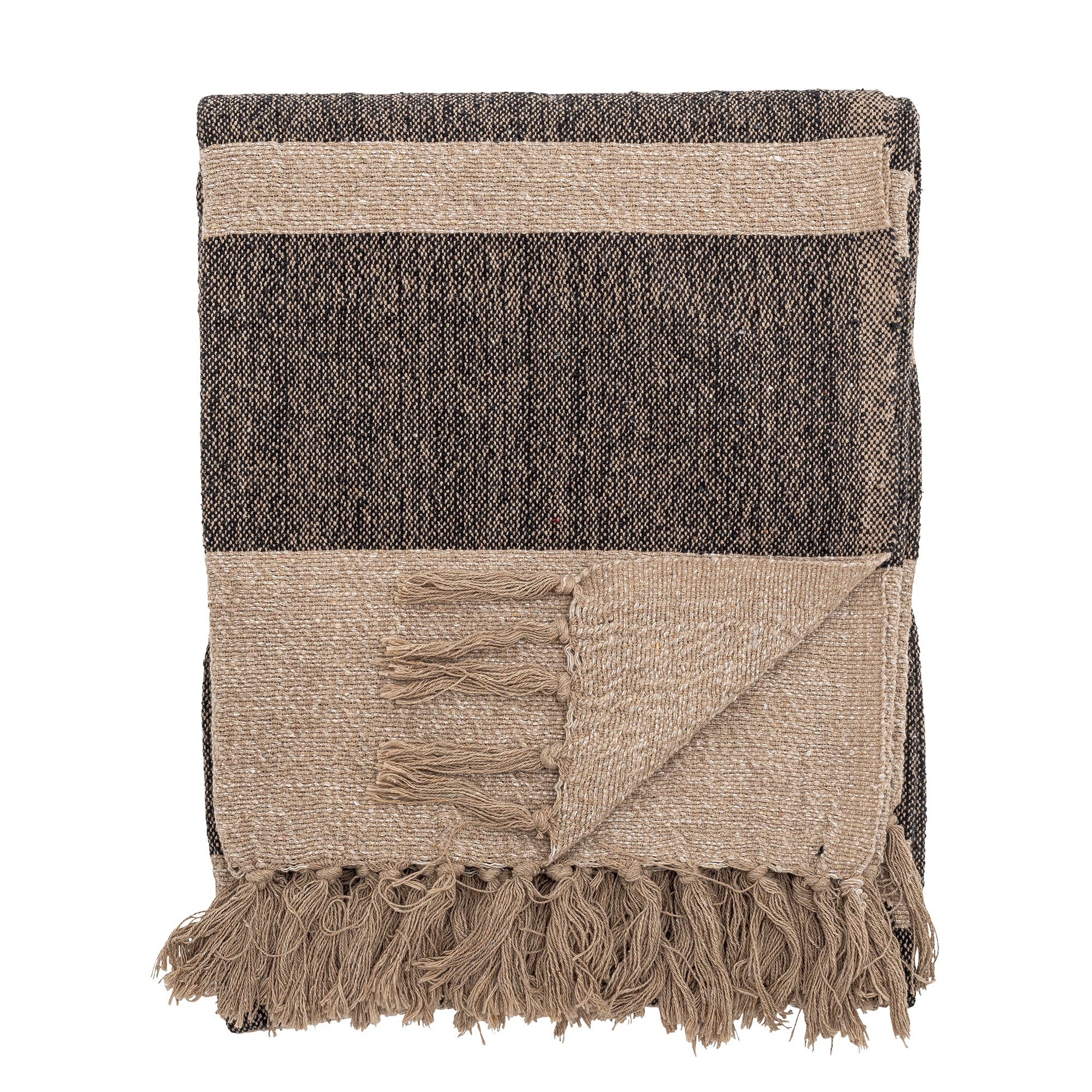 Temi Plaid Noir Coton recyclé