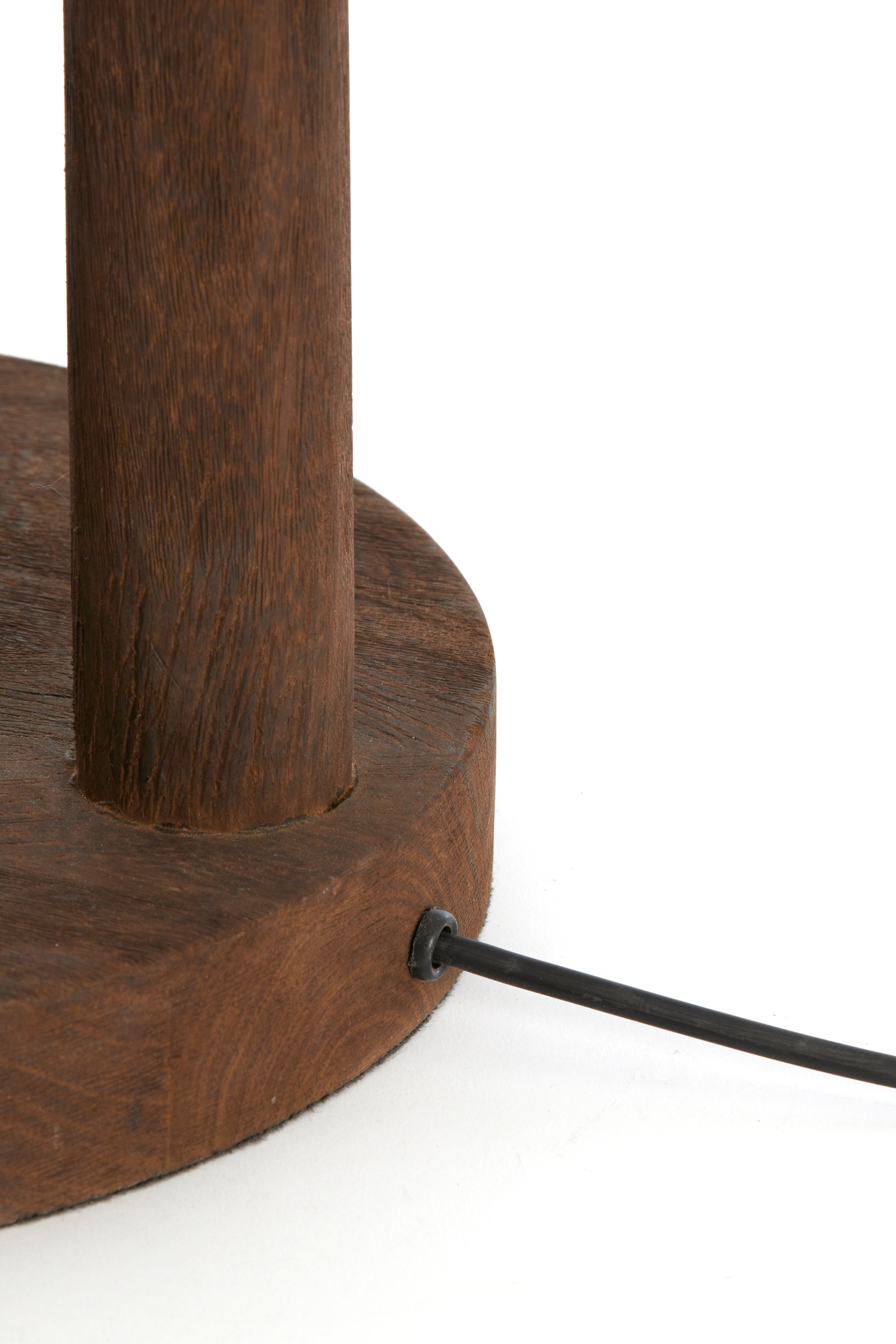 Lampadaire Ø30x135 cm XITTA bois brun foncé mat