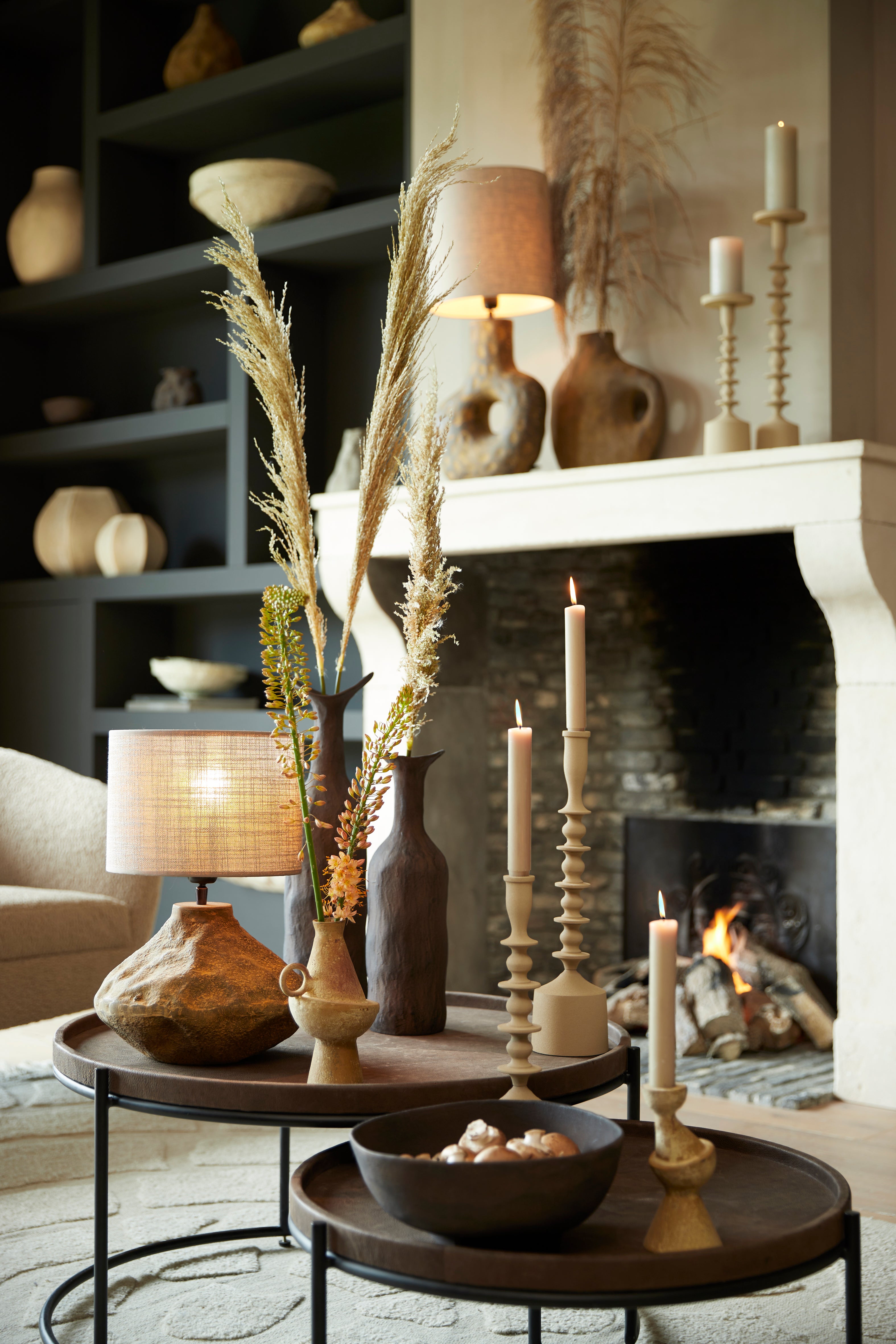 Pied de lampe 29x28,5x29 cm MARZOKA brun antique