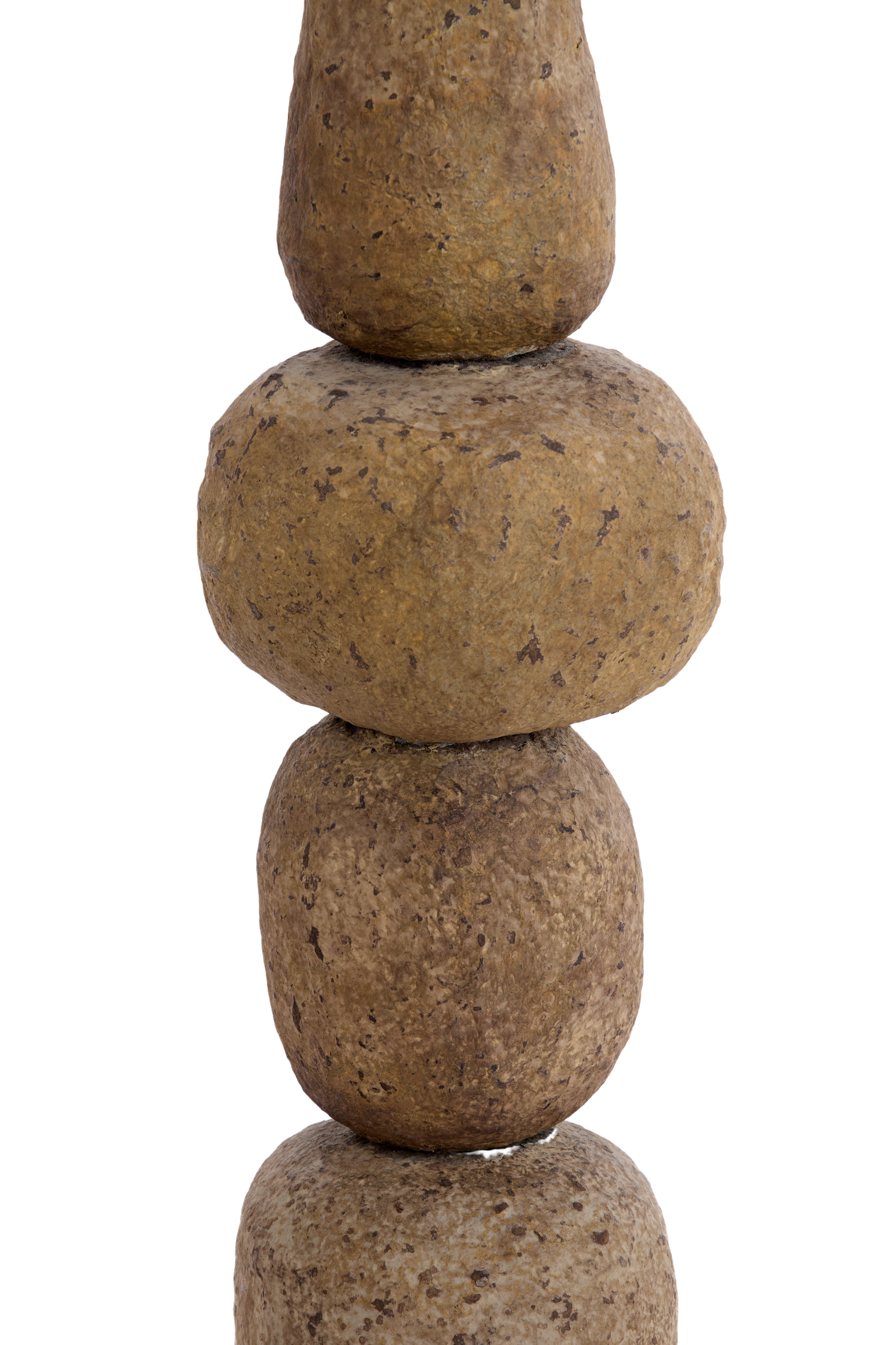 Pied de lampe Ø22x72 cm MARREE brun foncé