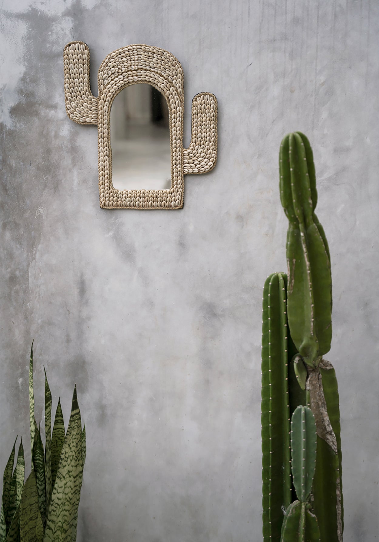 Le Miroir Cactus Shell - Blanc