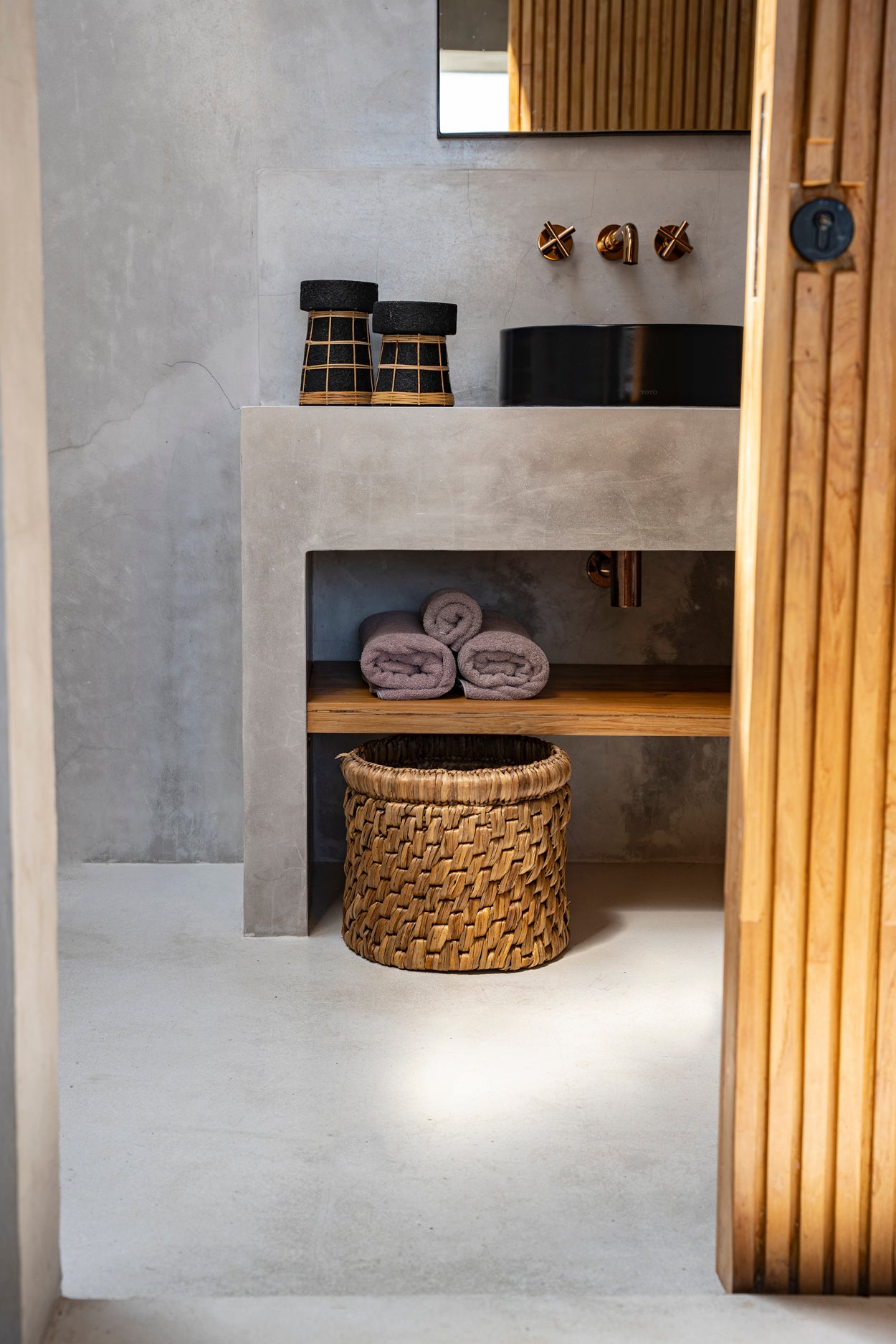 Le Bougeoir Serene - Noir Naturel - L