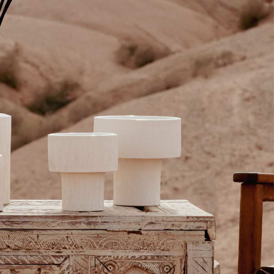 Coupe Striée Blanche M - Senteur Mon Bel Oranger