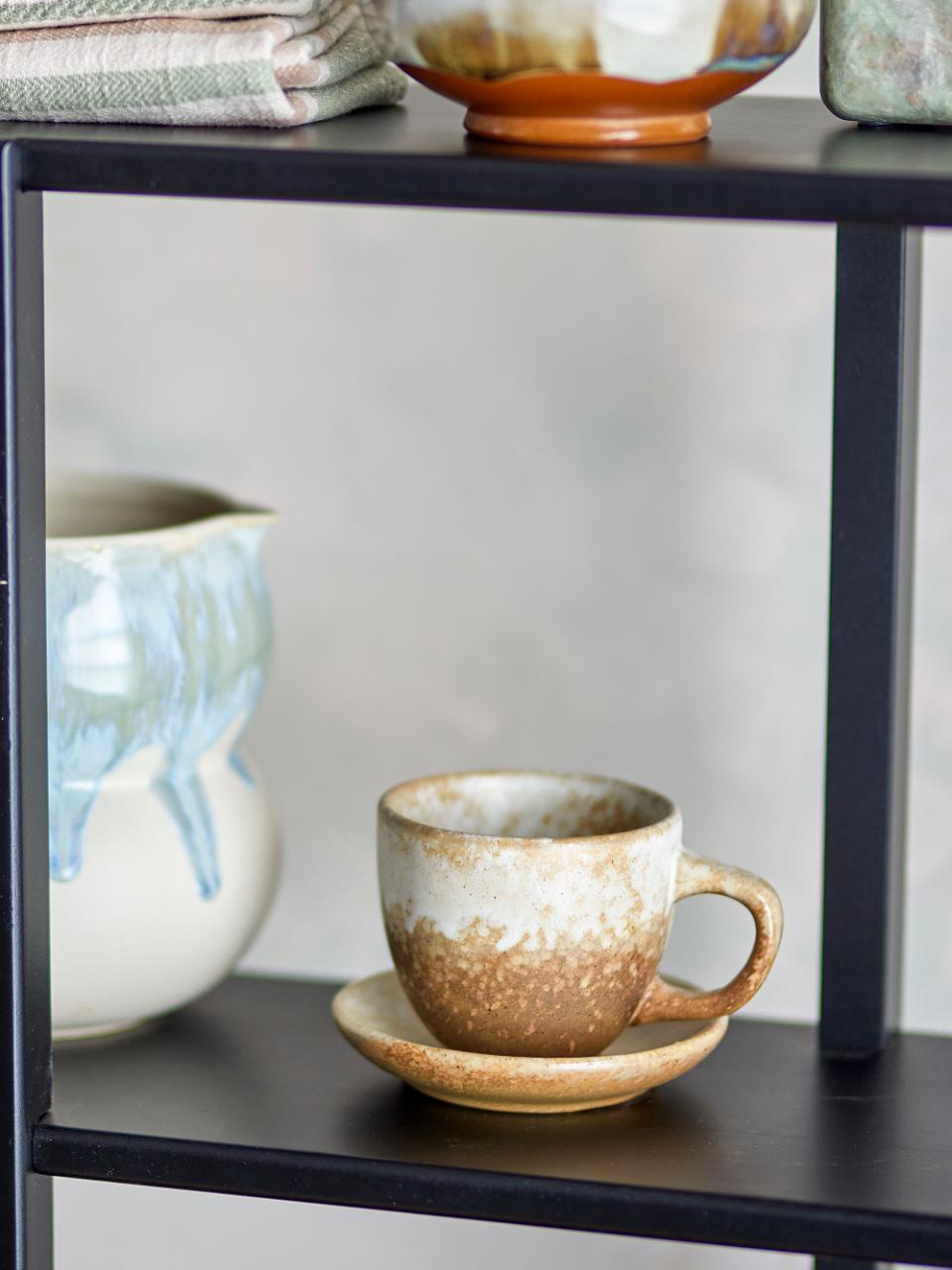 Brenta Tasse avec soucoupe - Nature (Lot de 4)