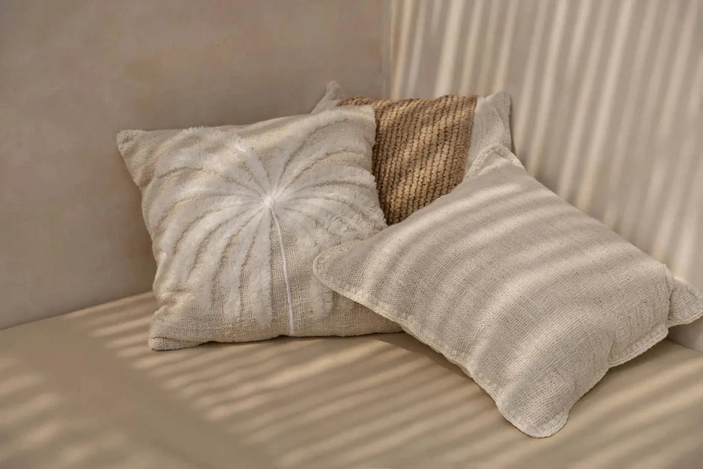 Coussin Isla Palm - Naturel Blanc