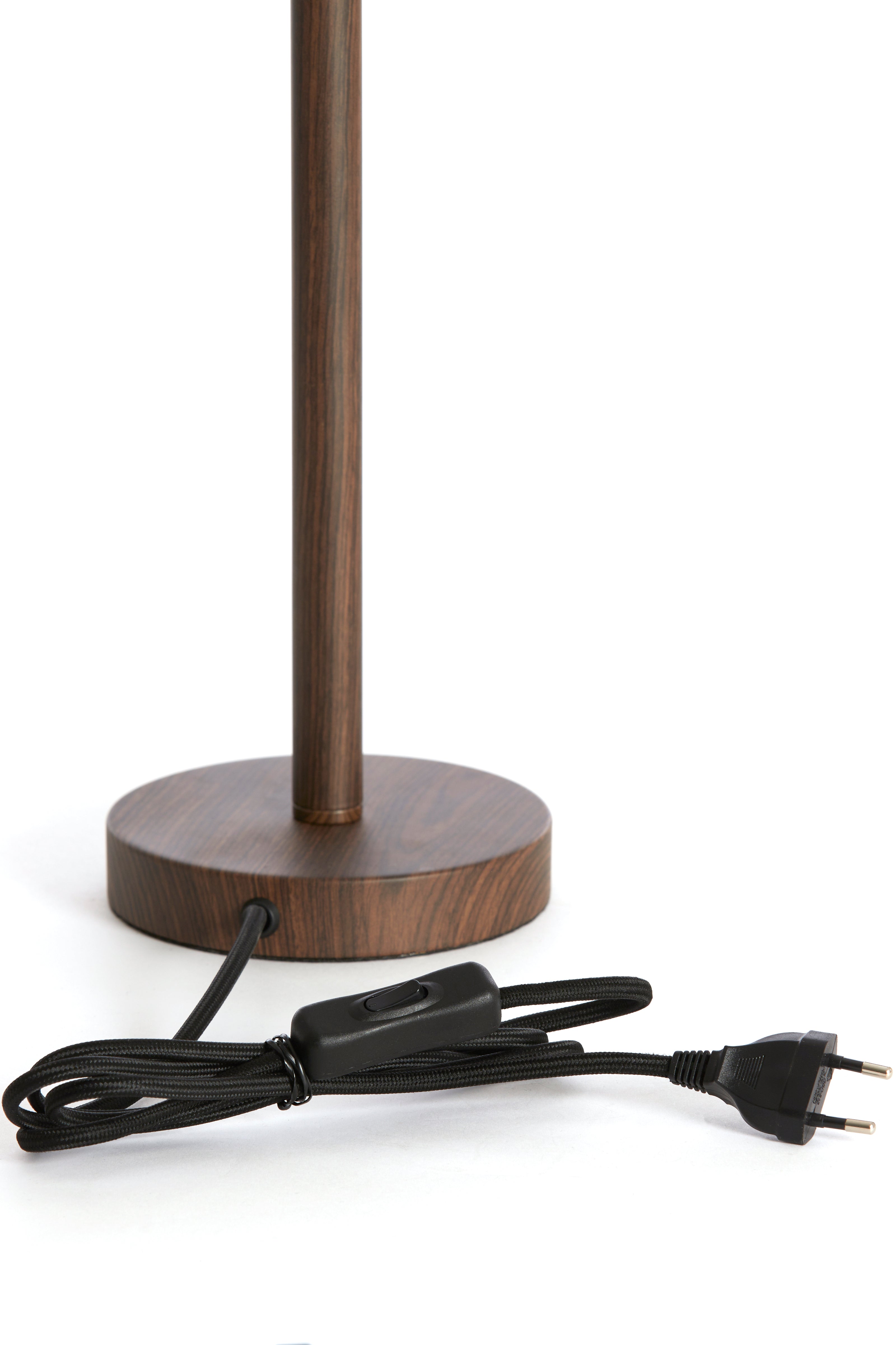 Pied de lampe Ø14x39,5 cm WASHINGTON motif bois brun foncé