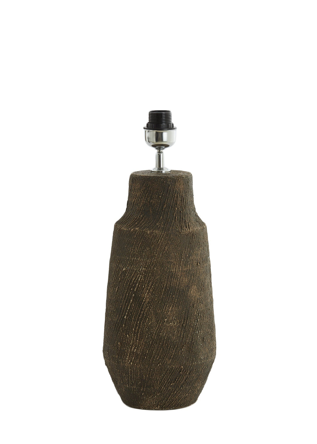 Pied de lampe Ø18,5x49,5 cm KIDIRA céramique brun foncé