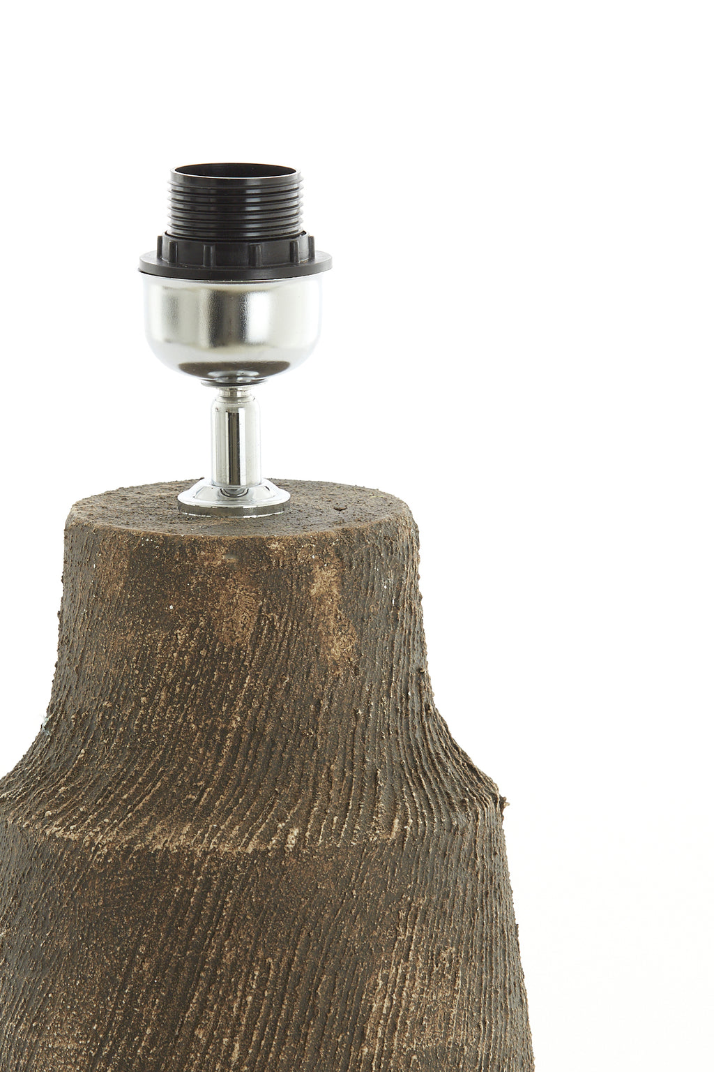 Pied de lampe Ø18,5x49,5 cm KIDIRA céramique brun foncé