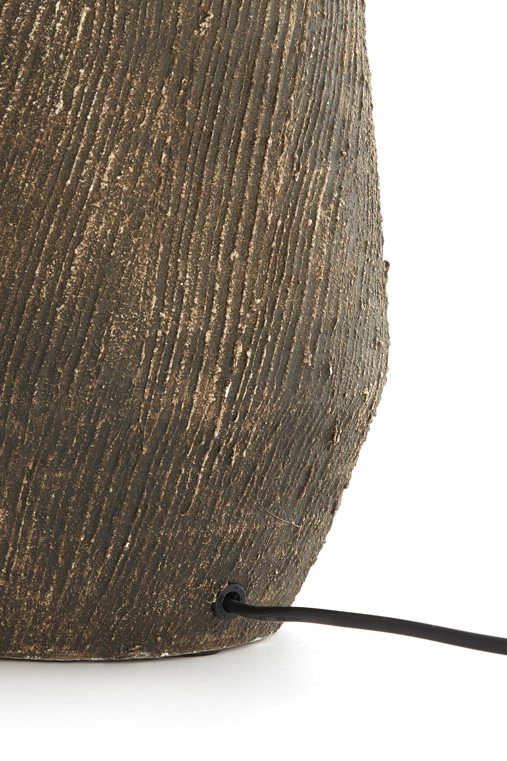 Pied de lampe Ø18,5x49,5 cm KIDIRA céramique brun foncé