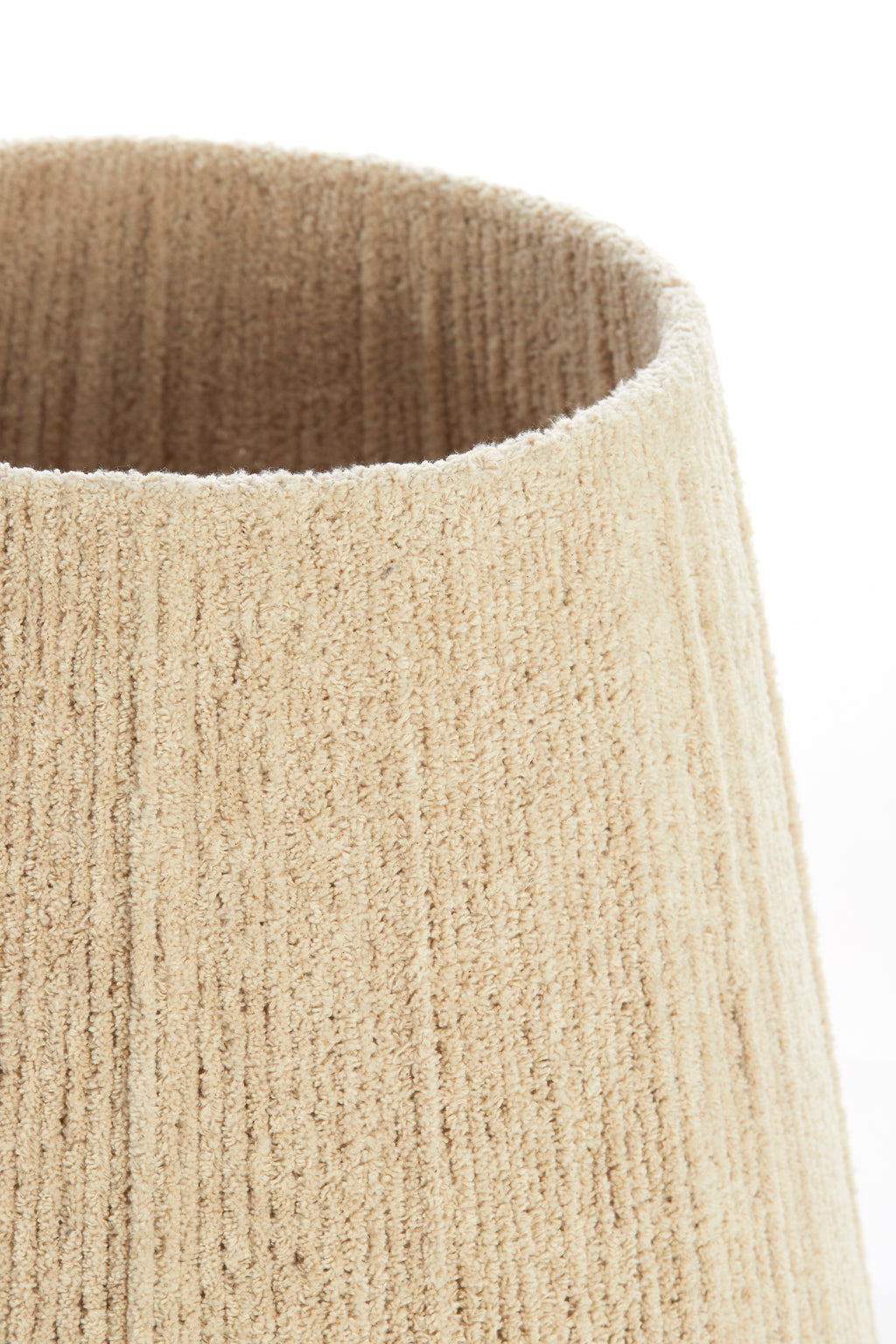 Abat-jour tambour 45-30-40 cm MEDANA chenille crème