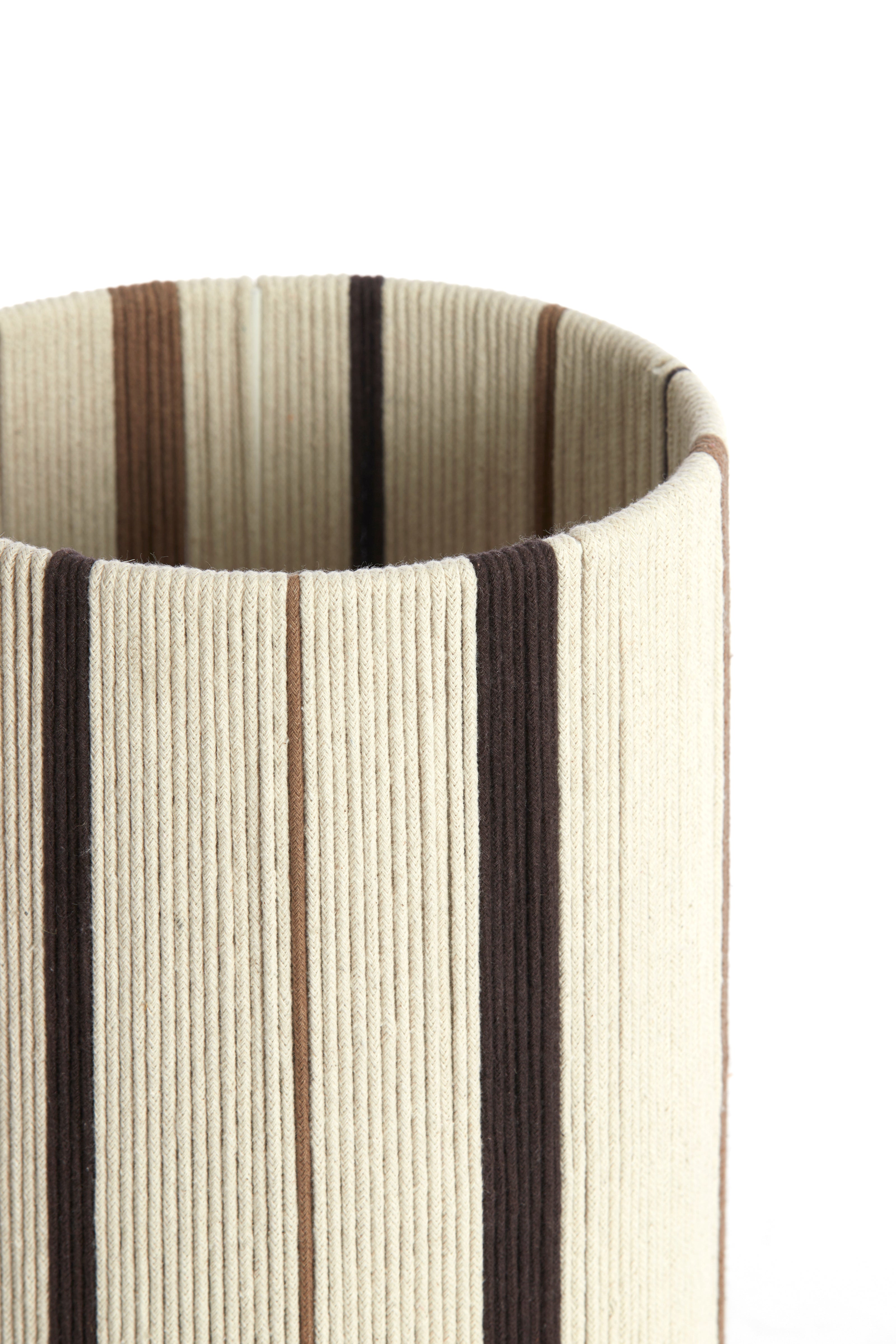 Abat-jour cylindre 20-20-30 cm MEDAN crème+brun+brun foncé