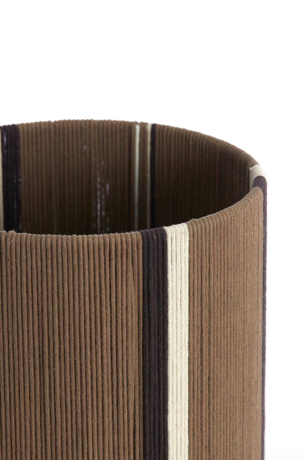 Abat-jour cylindre 25-25-36 cm MEDAN brun+crème+brun foncé
