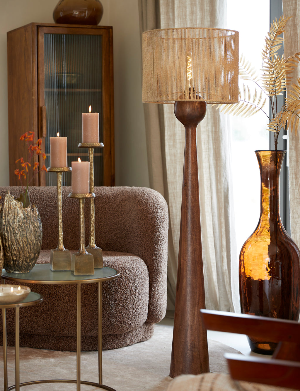 Abat-jour cylindre 40-40-30 cm TOSSA jute naturel