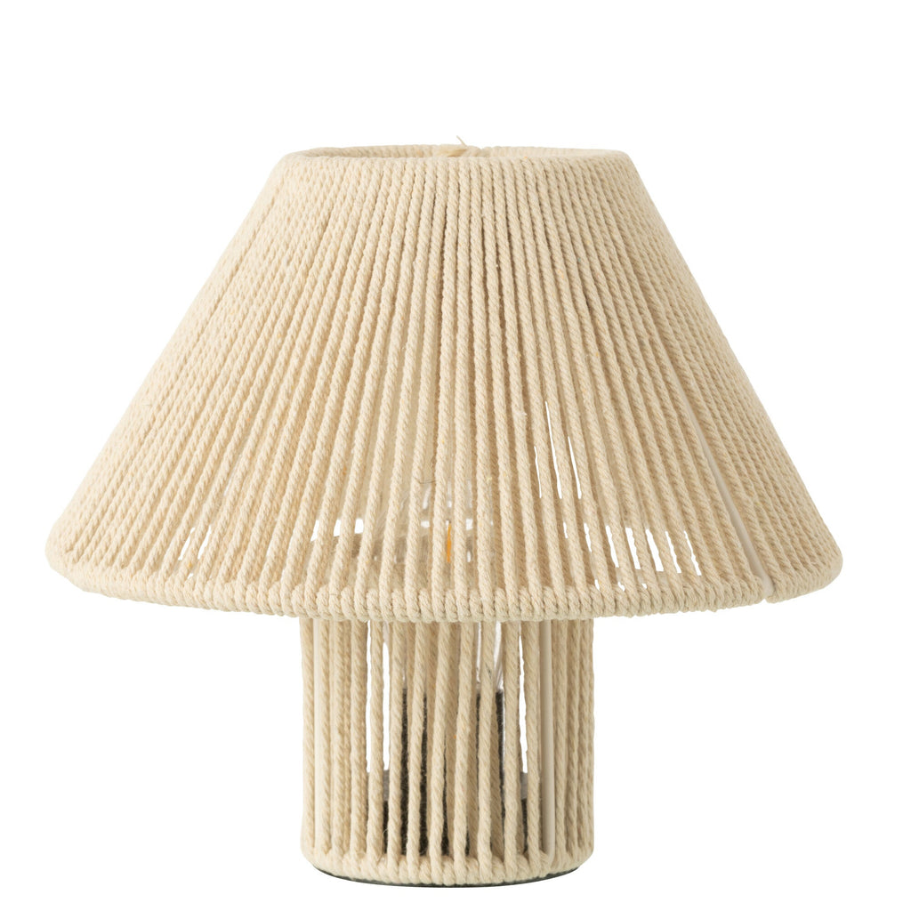 Lampe Led Metal/Coton Naturel