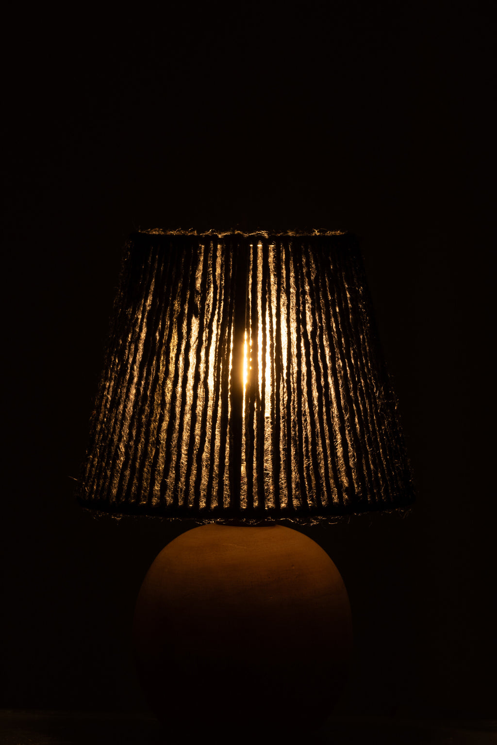 Lampe Led Metal/Coton Noir