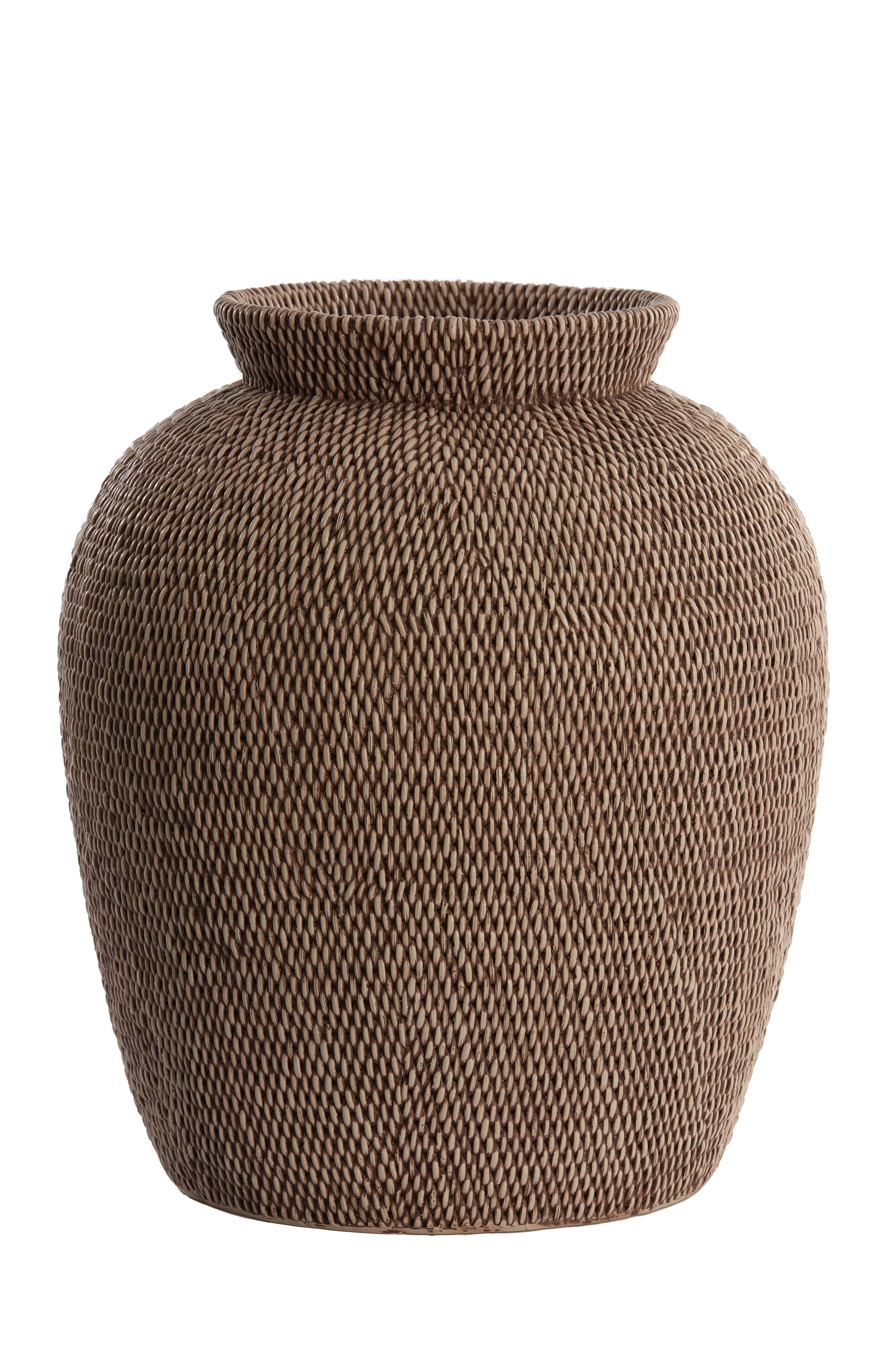 Vase déco Ø36x46,5 cm VENDIE brun