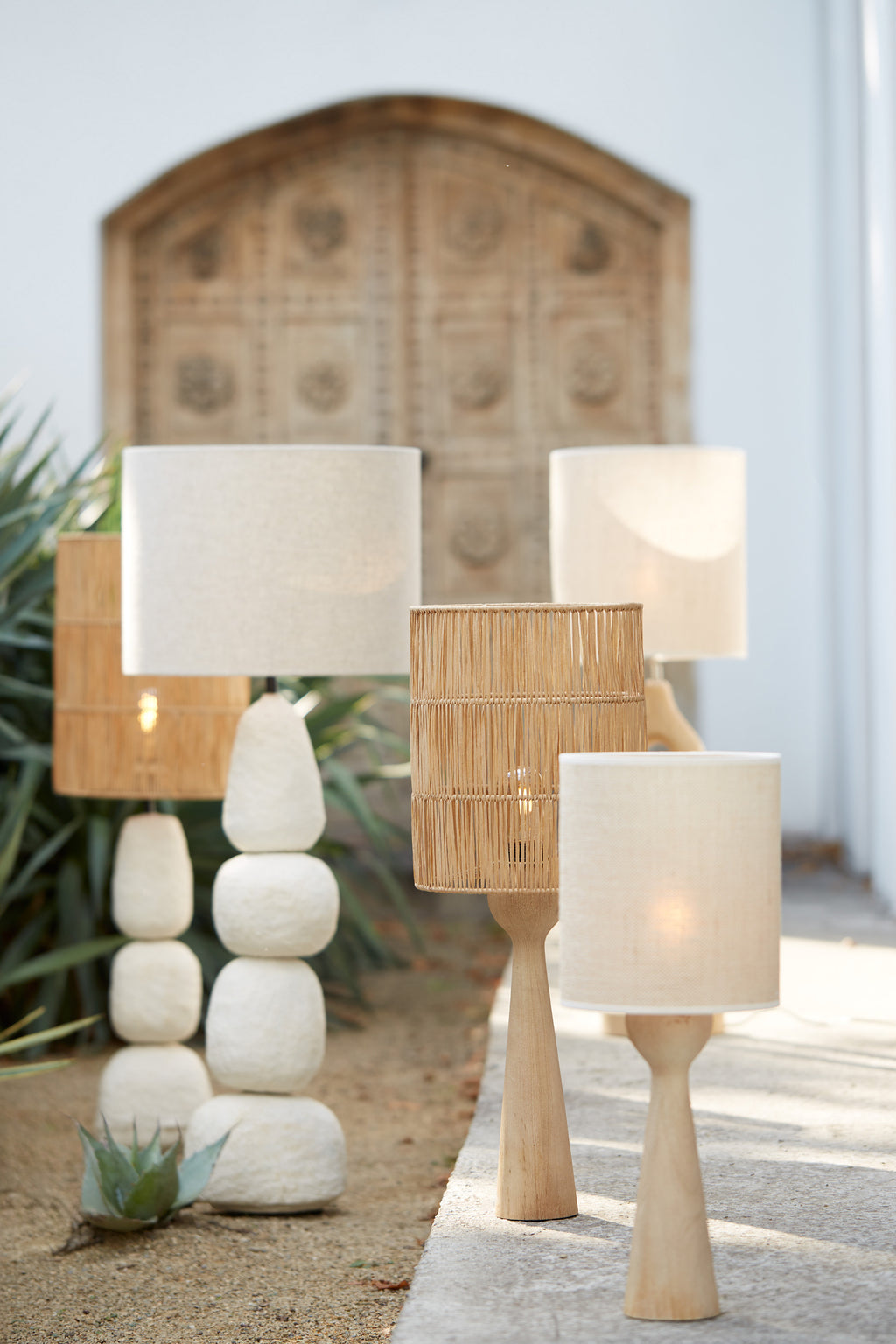 Pied de lampe Ø9x33 cm FESTINA bois naturel mat