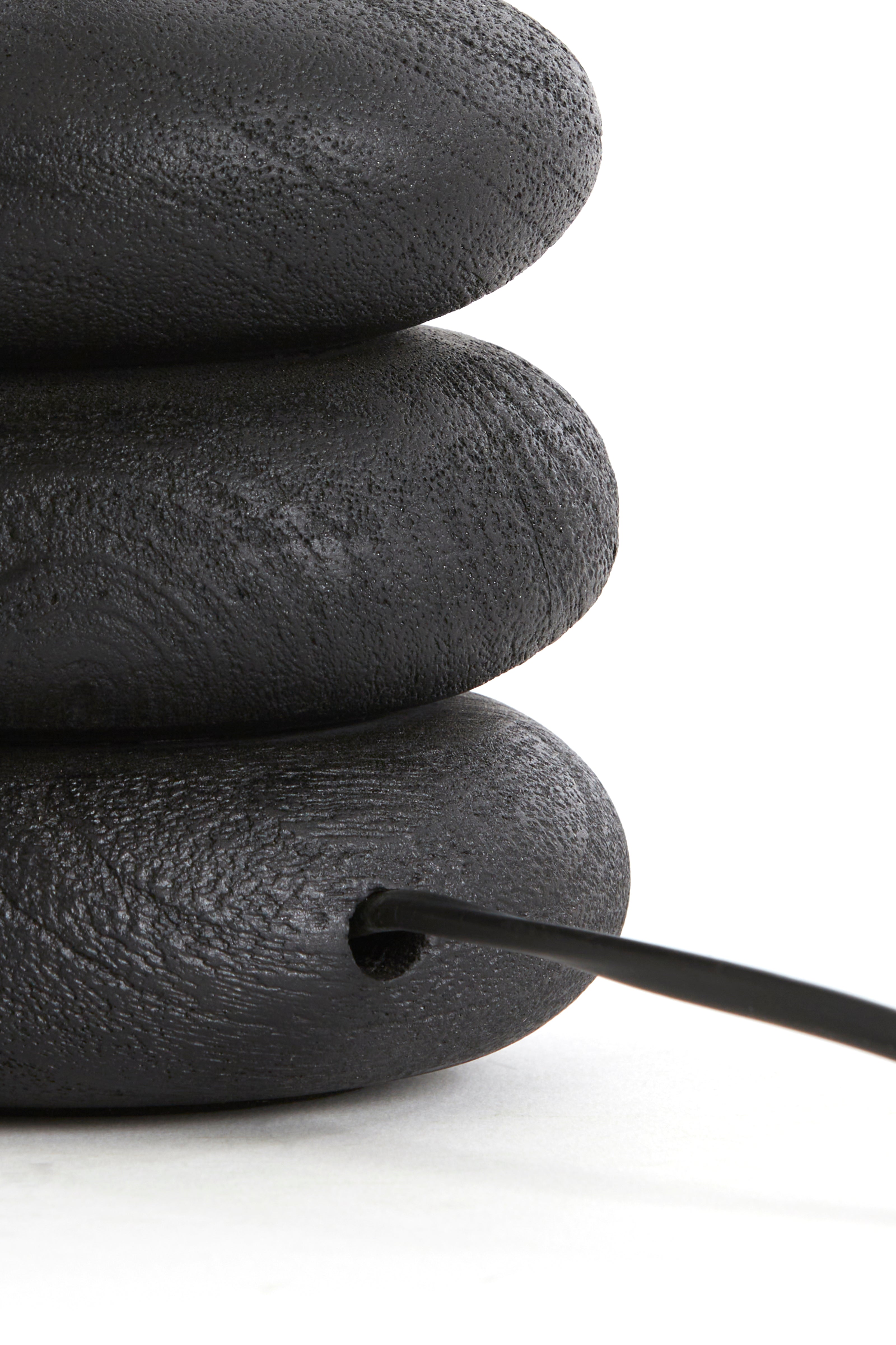 Pied de lampe Ø12x12 cm BUDONGO bois noir