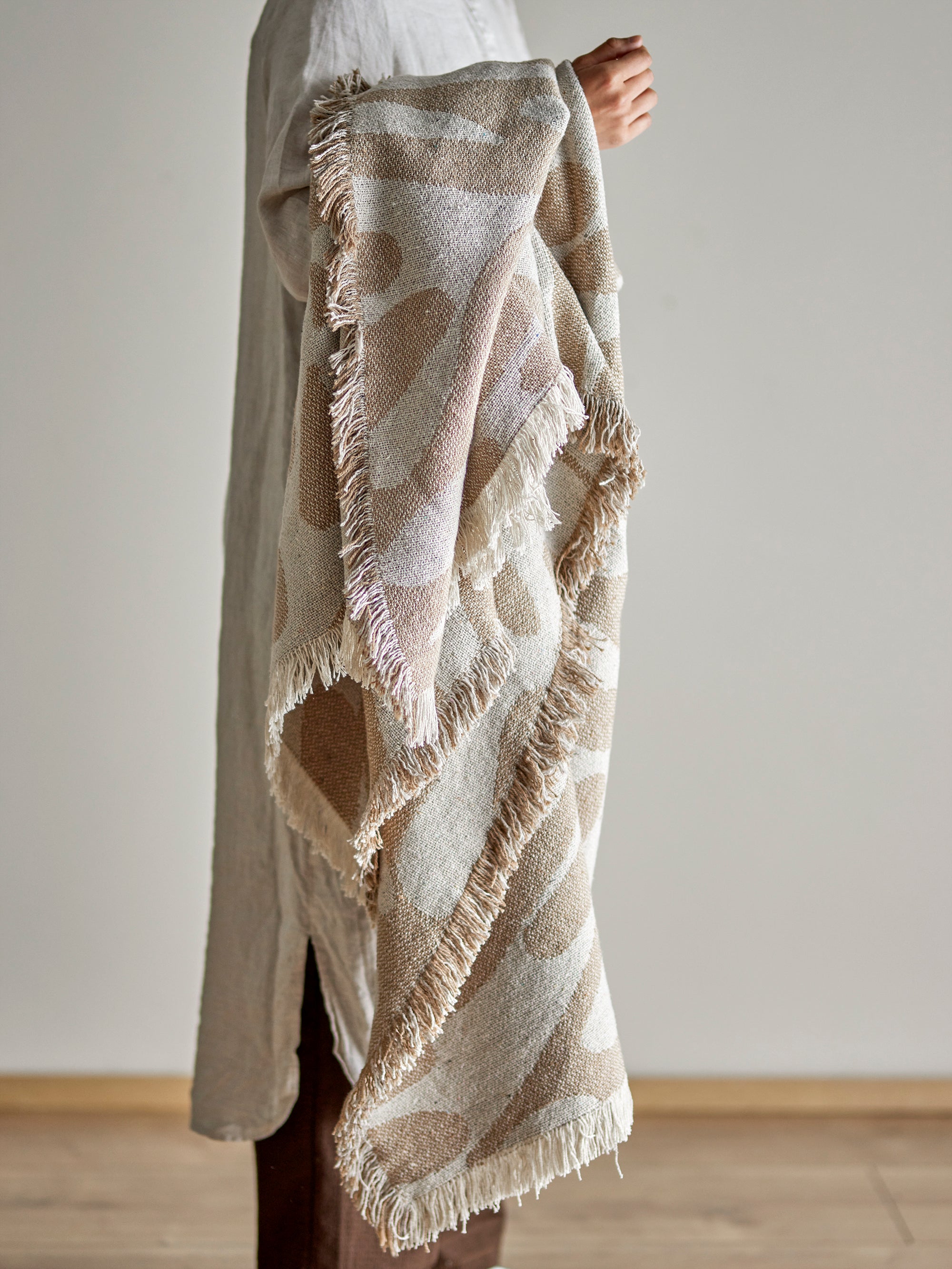 Alk Plaid Marron Coton recyclé