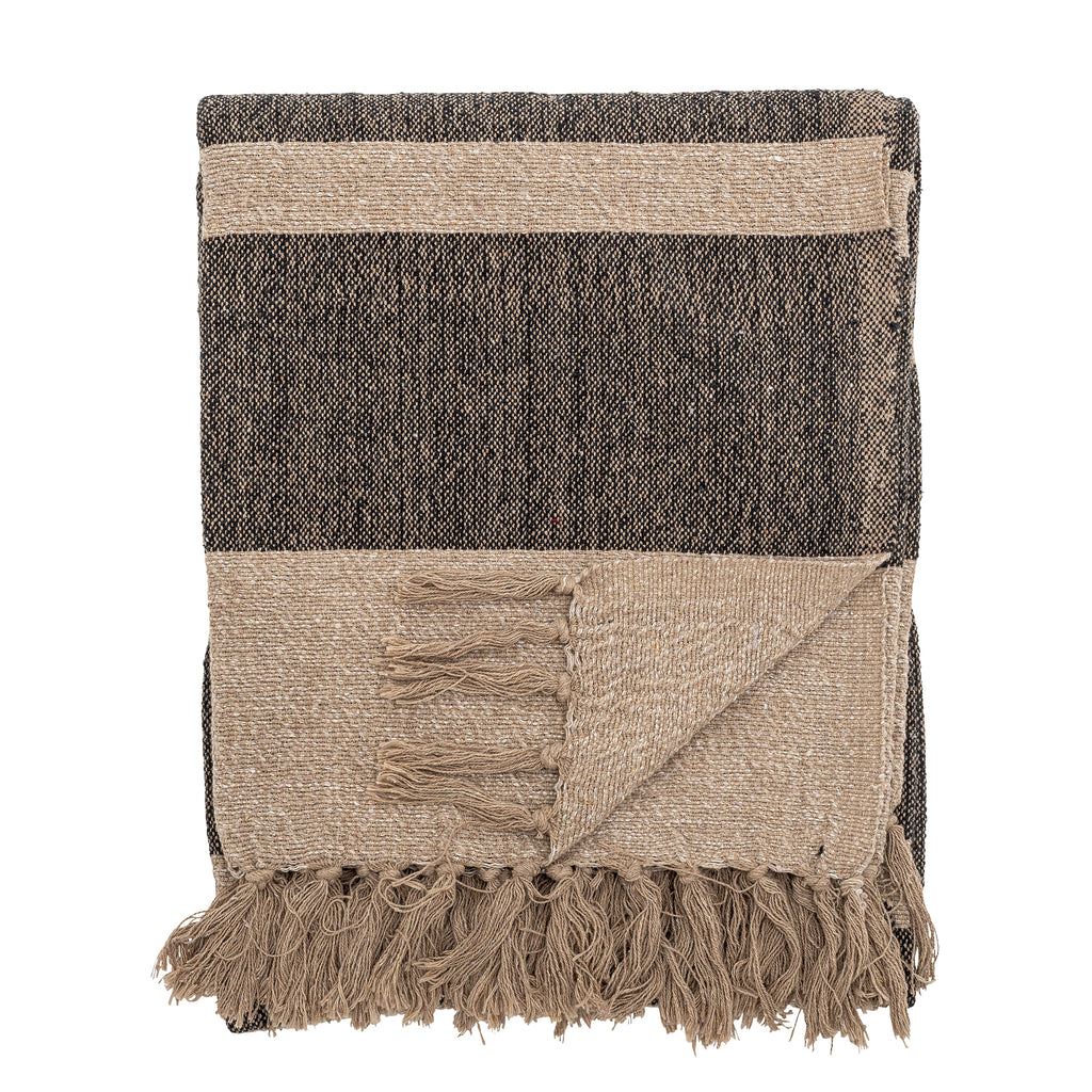 Temi Plaid Noir Coton recyclé