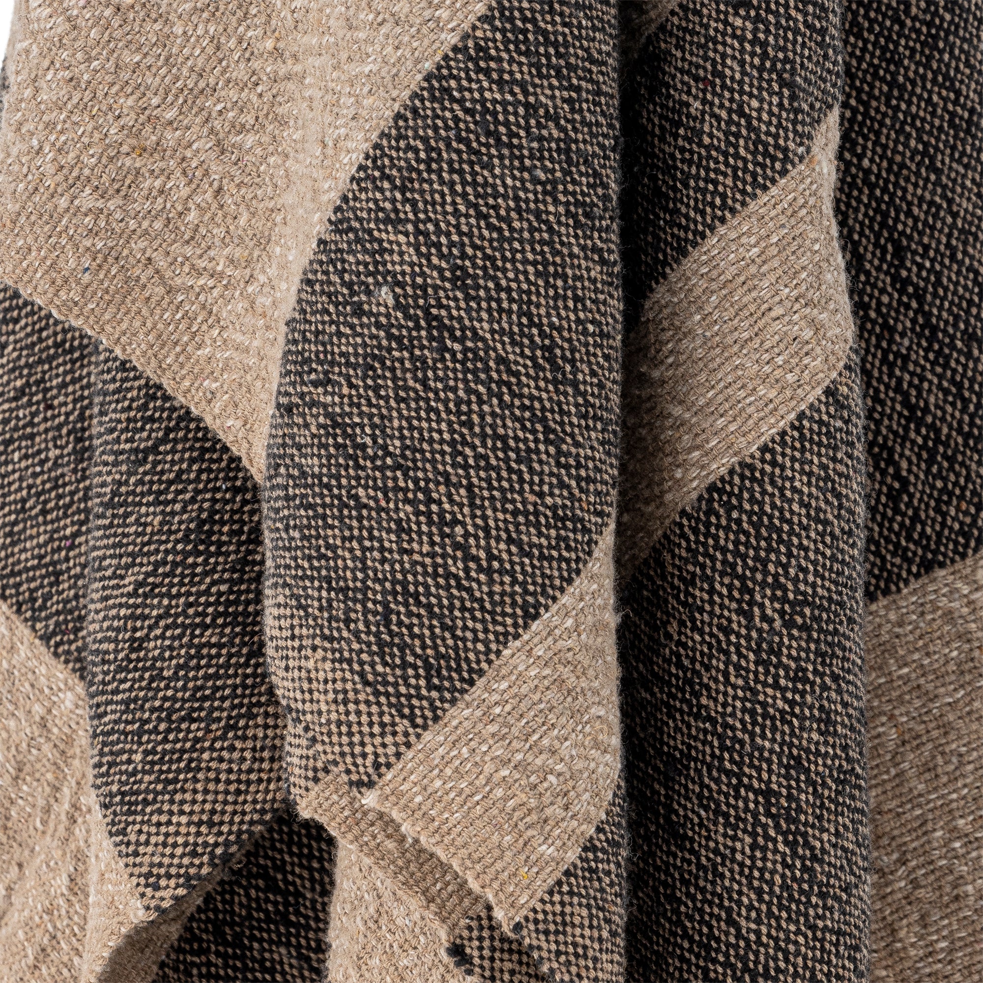 Temi Plaid Noir Coton recyclé