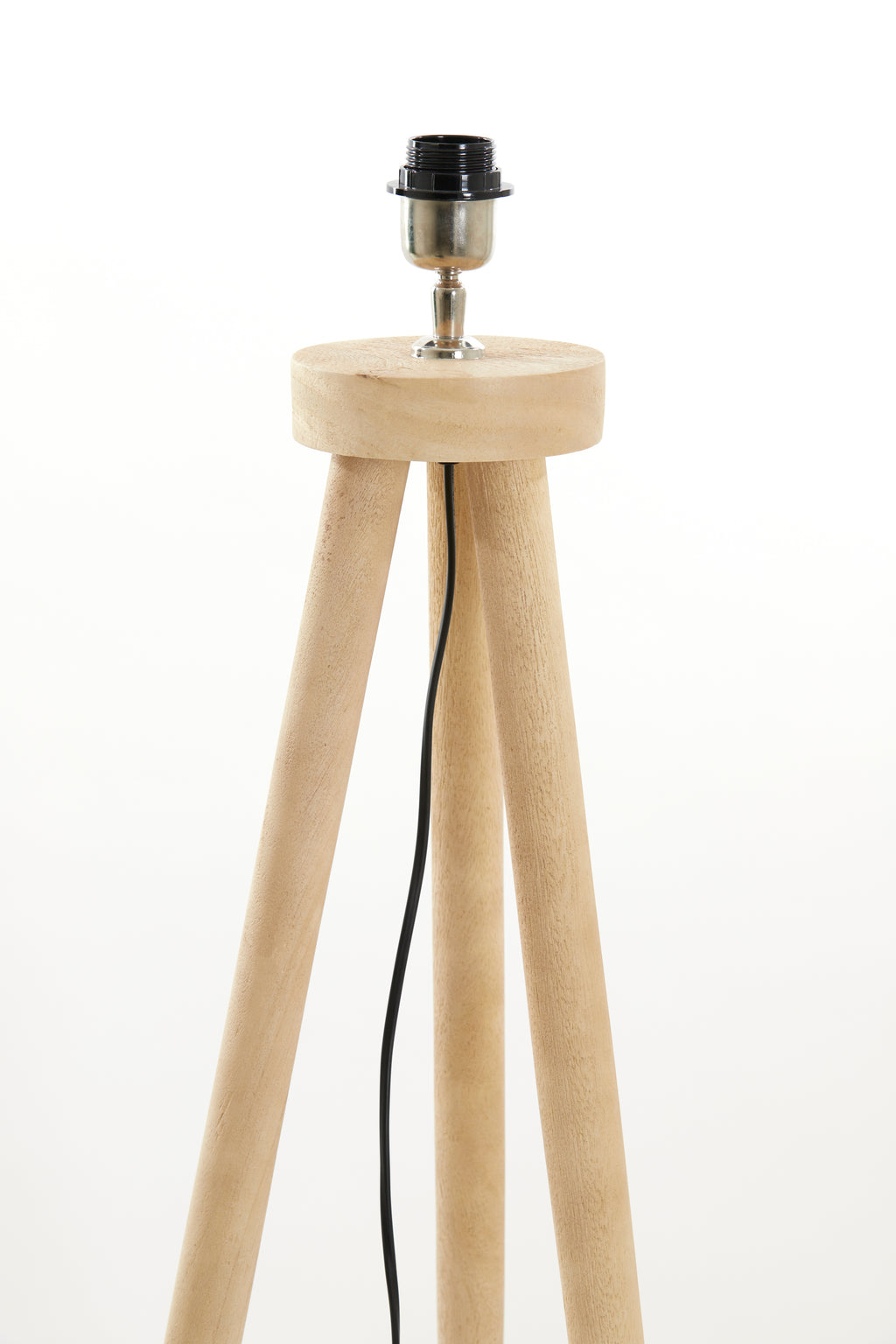 Lampadaire trépied 52x52x122 cm ILIAS bois naturel mat