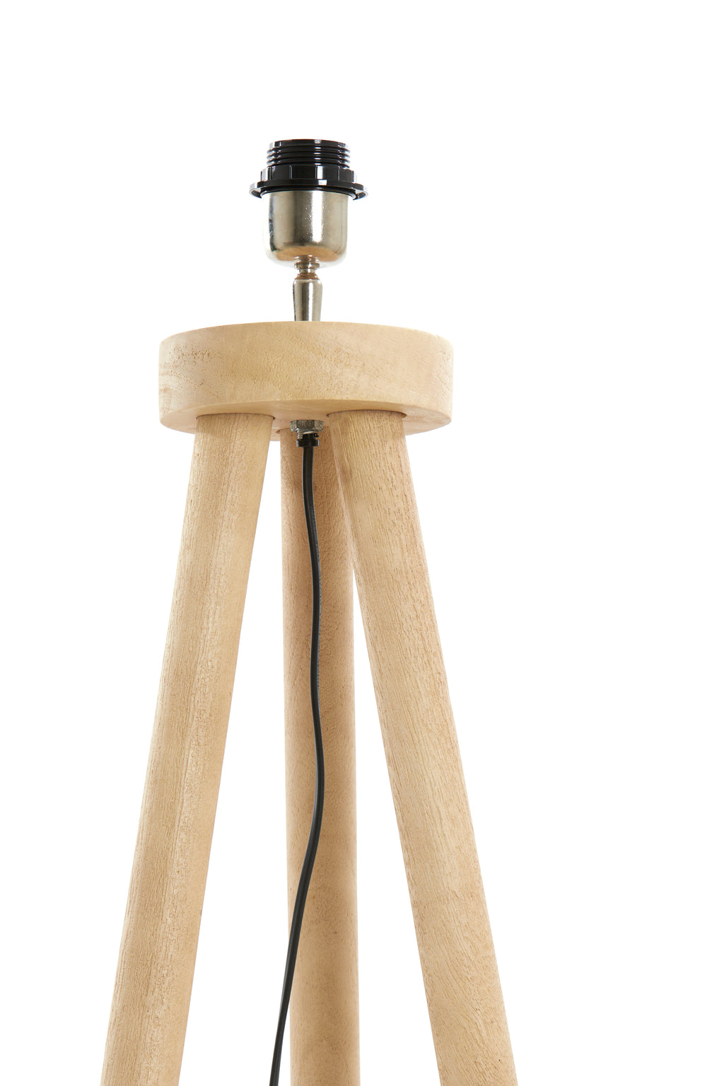 Lampadaire trépied 52x52x122 cm ILIAS bois naturel mat