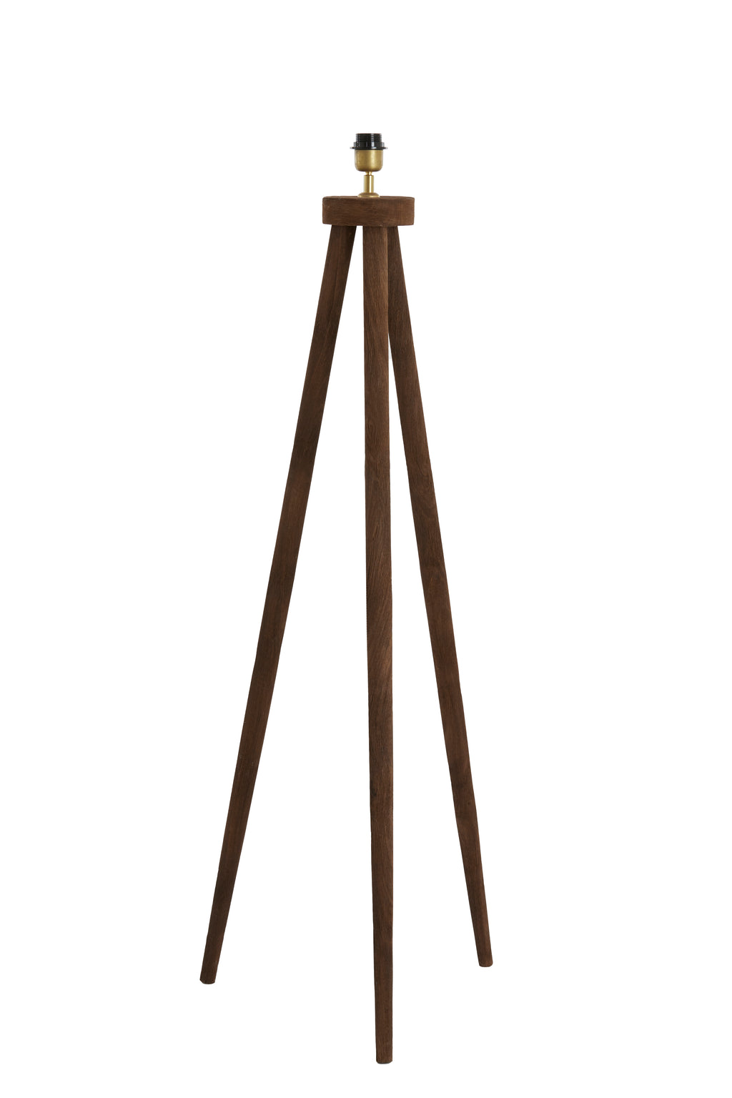 Lampadaire trépied 52x52x122 cm ILIAS bois brun foncé mat