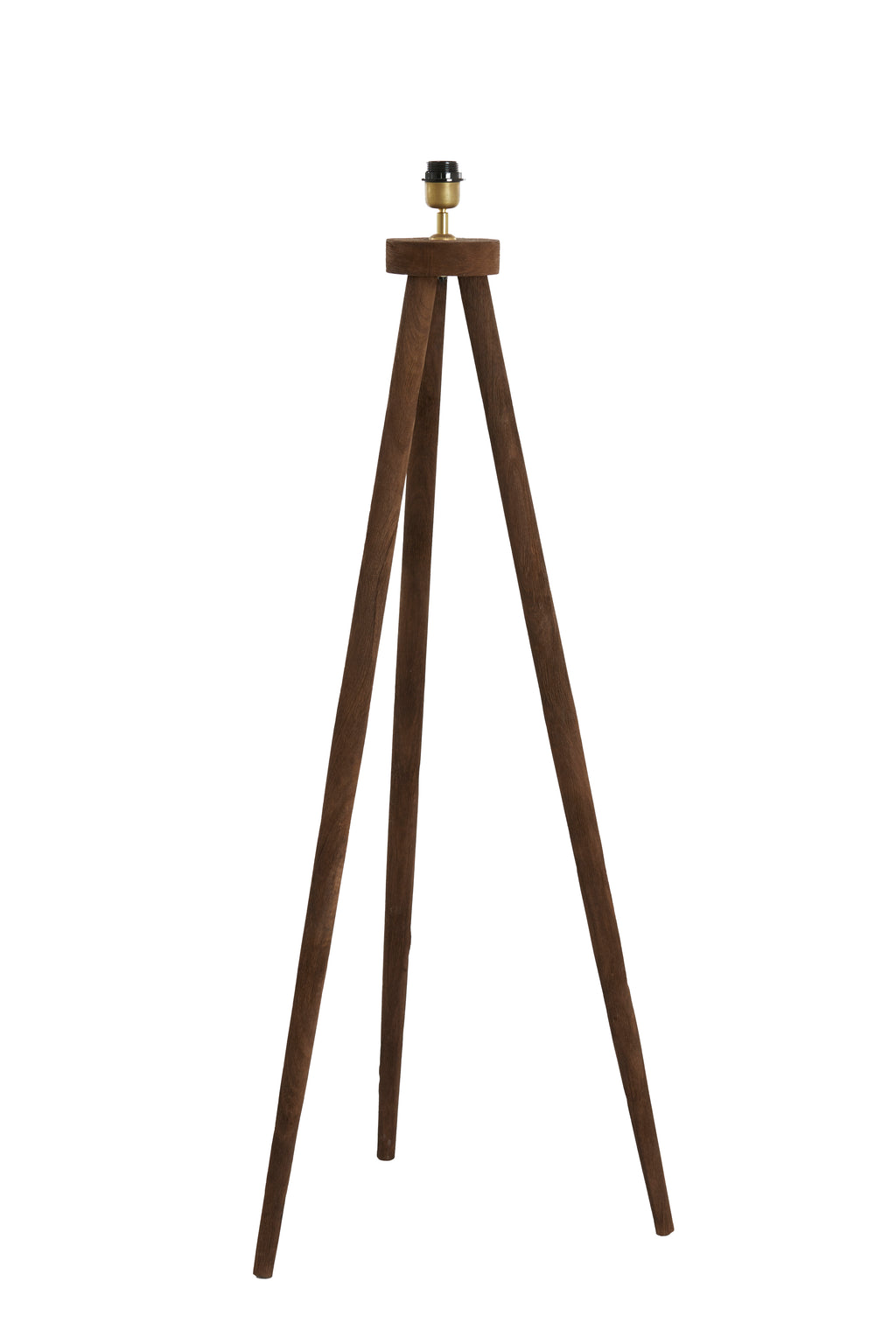 Lampadaire trépied 52x52x122 cm ILIAS bois brun foncé mat