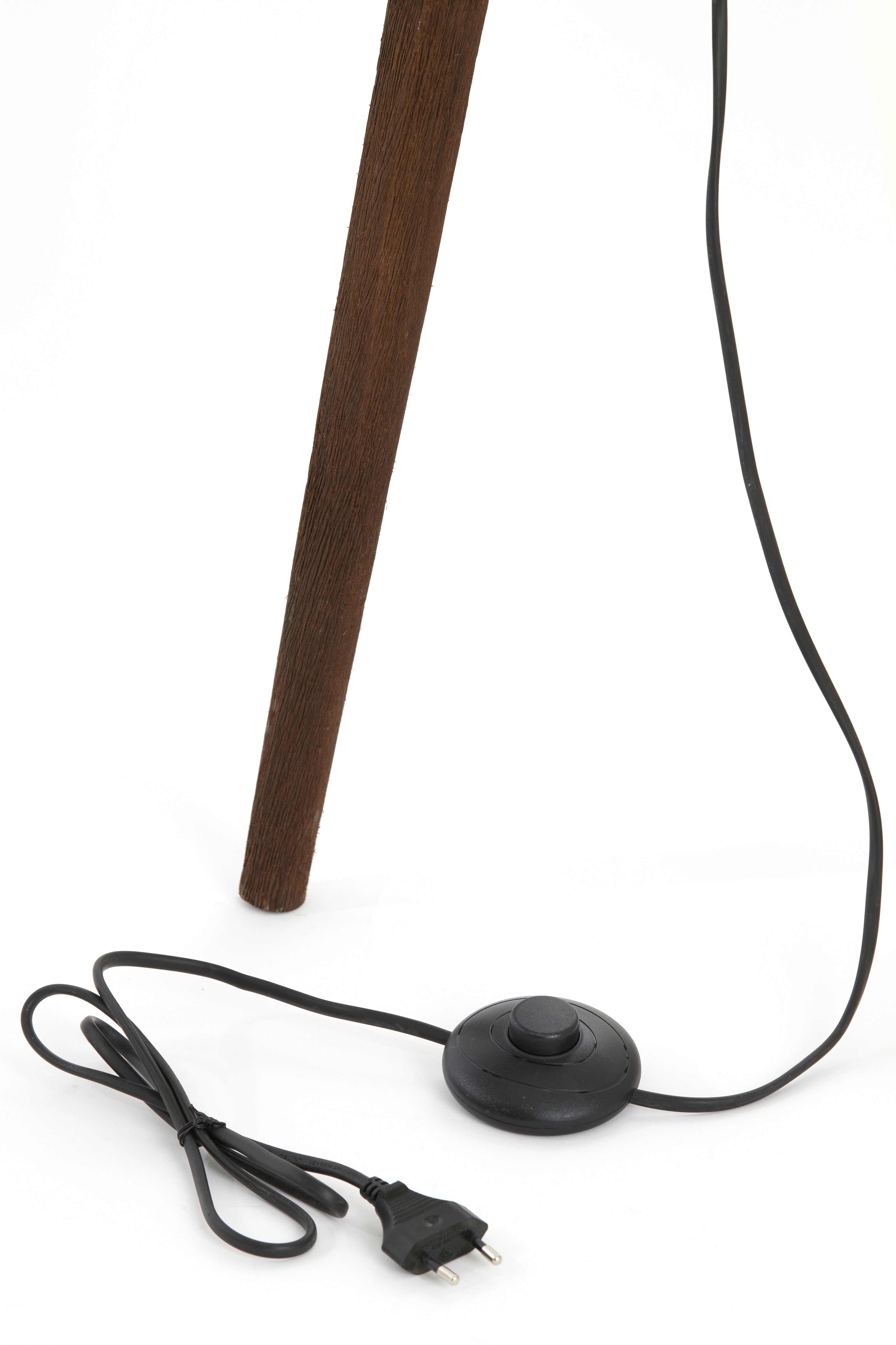 Lampadaire trépied 52x52x122 cm ILIAS bois brun foncé mat