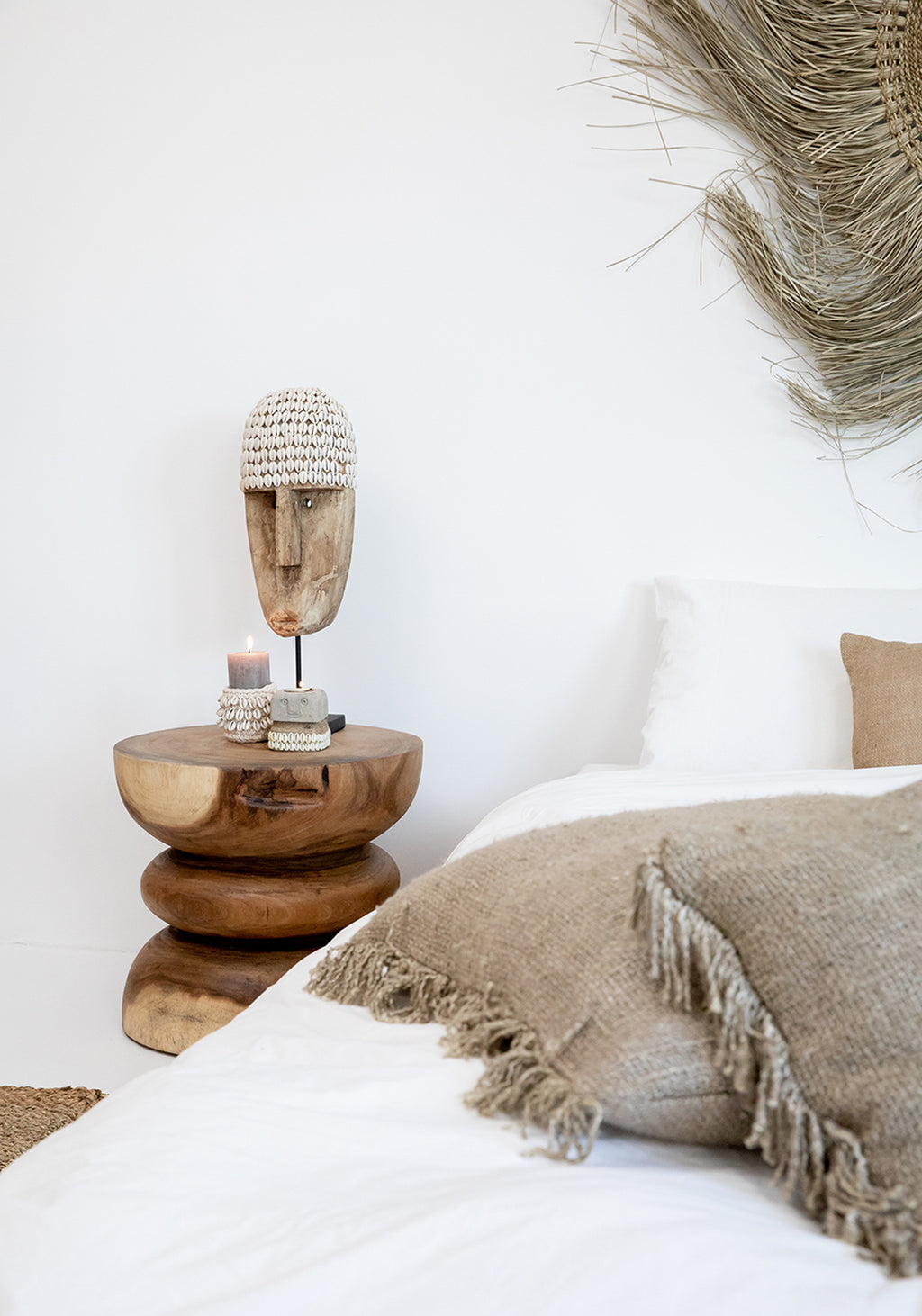 Le Bougeoir En Pierre De Sumba - Gris