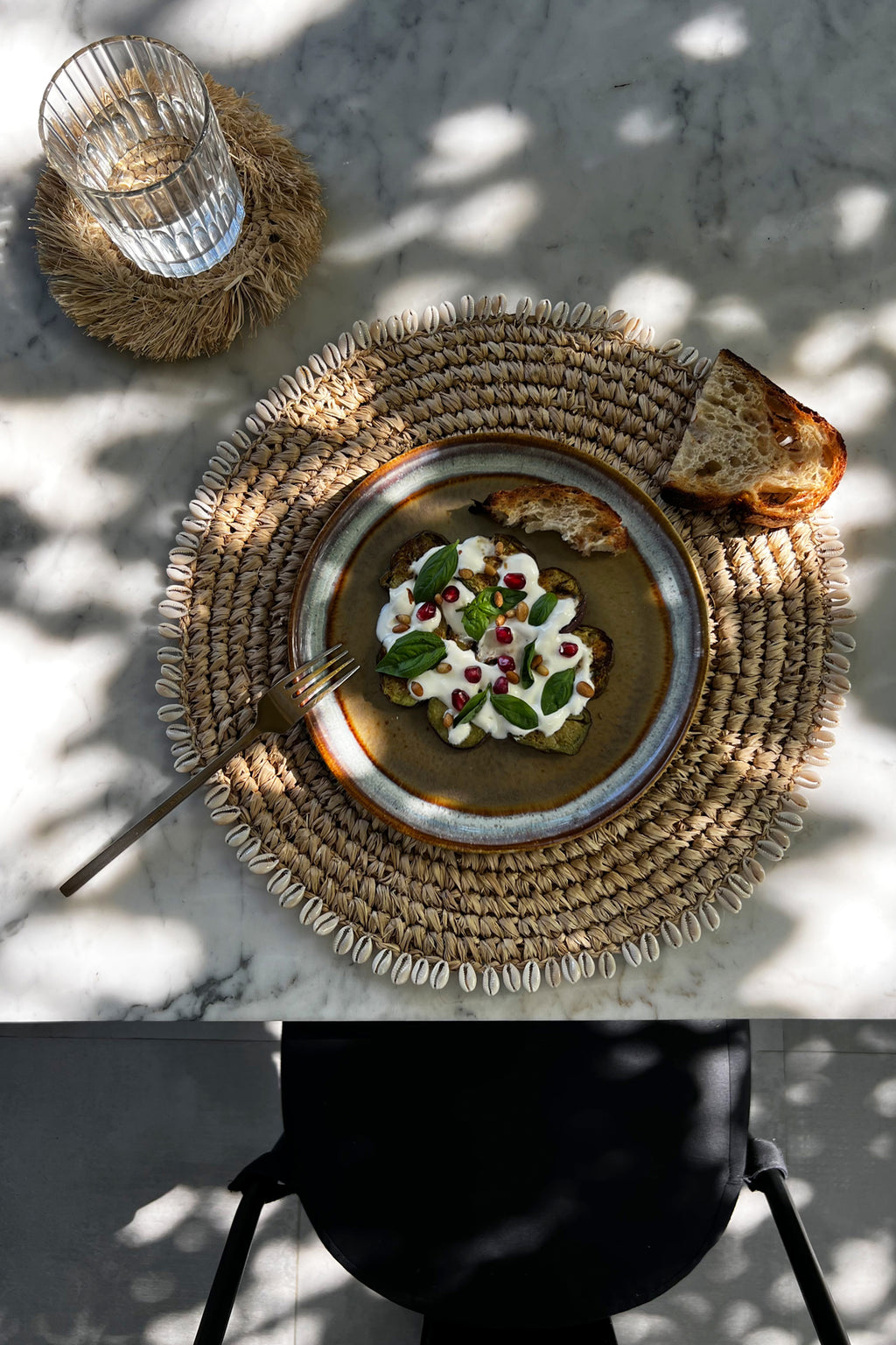 Le Set De Table Raffia Shell - Naturel