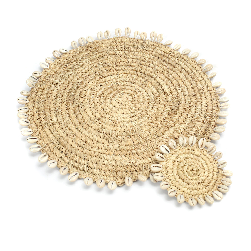 Le Set De Table Raffia Shell - Naturel