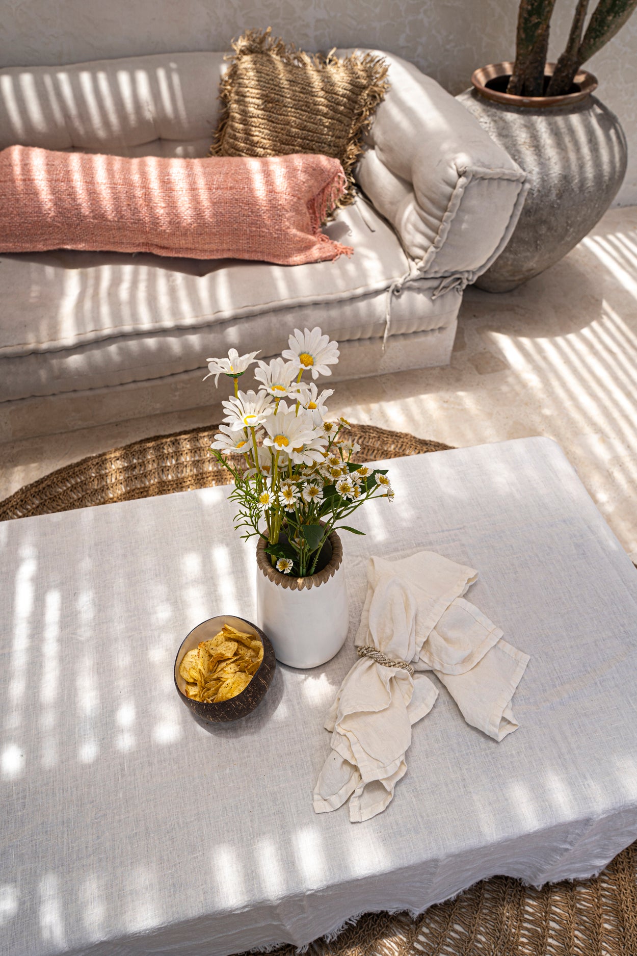 Le Vase Sneaky - Blanc Naturel - M