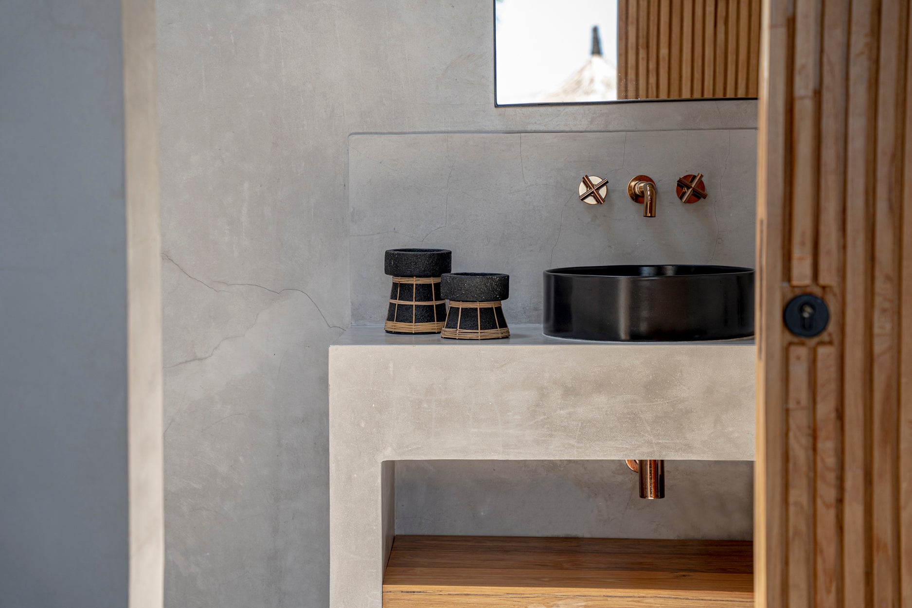 Le Bougeoir Serene - Noir Naturel - M